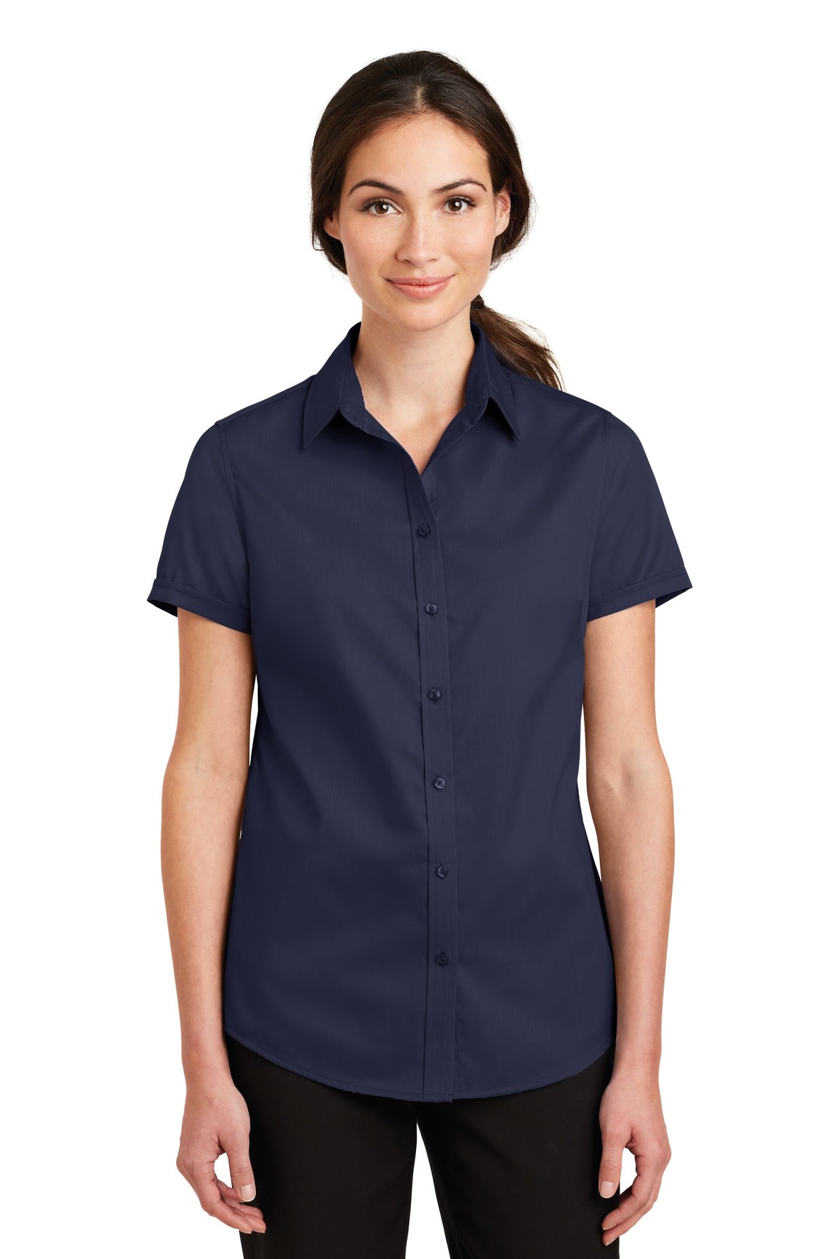 Port Authority® Women's Short Sleeve SuperPro Twill Shirt