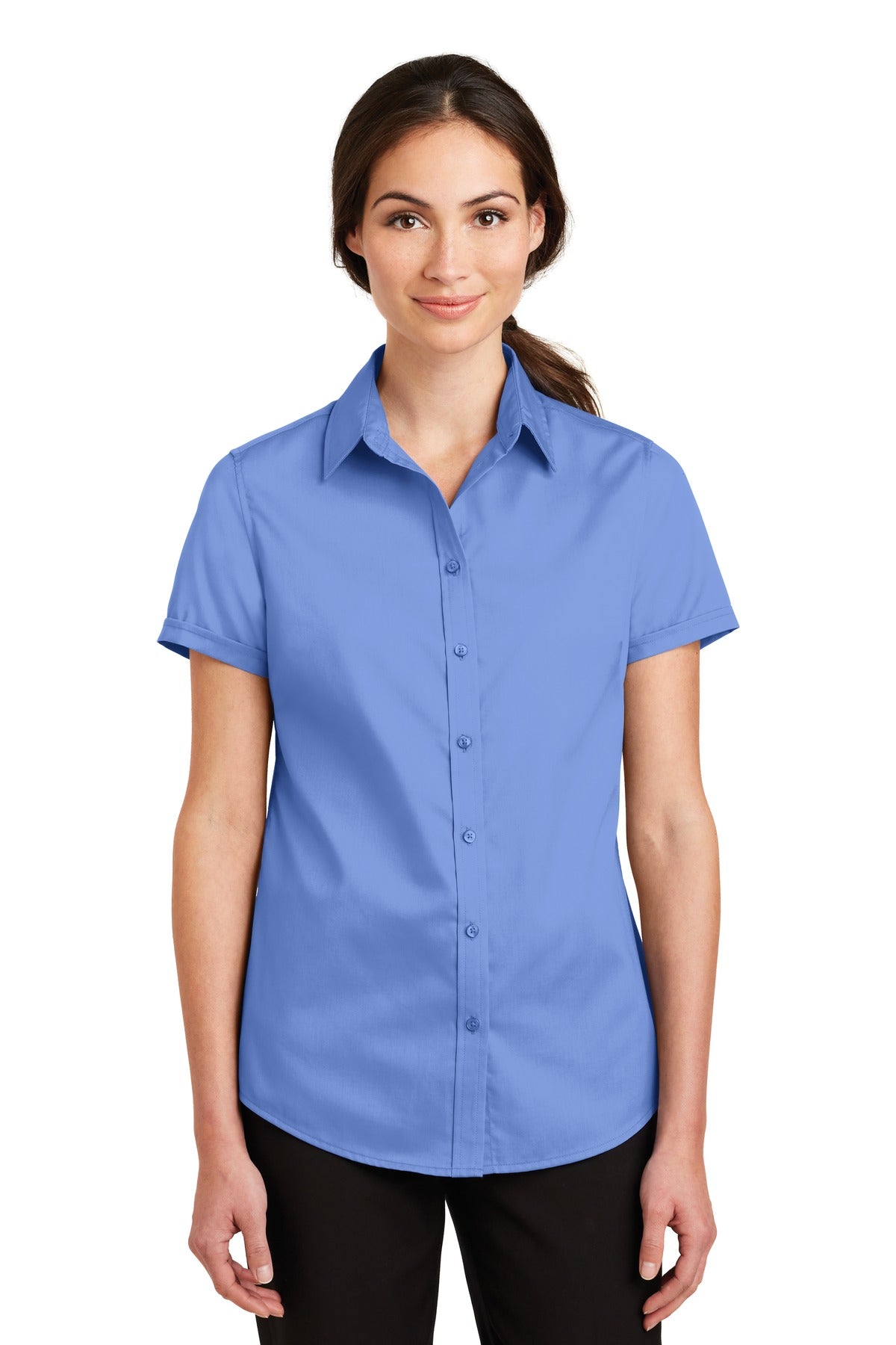 Port Authority® Women's Short Sleeve SuperPro Twill Shirt