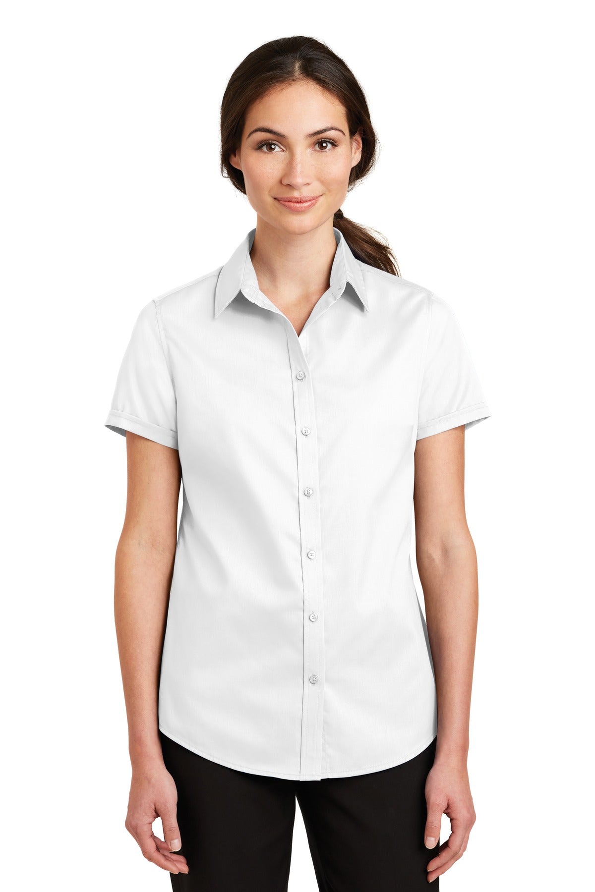 Port Authority® Women's Short Sleeve SuperPro Twill Shirt