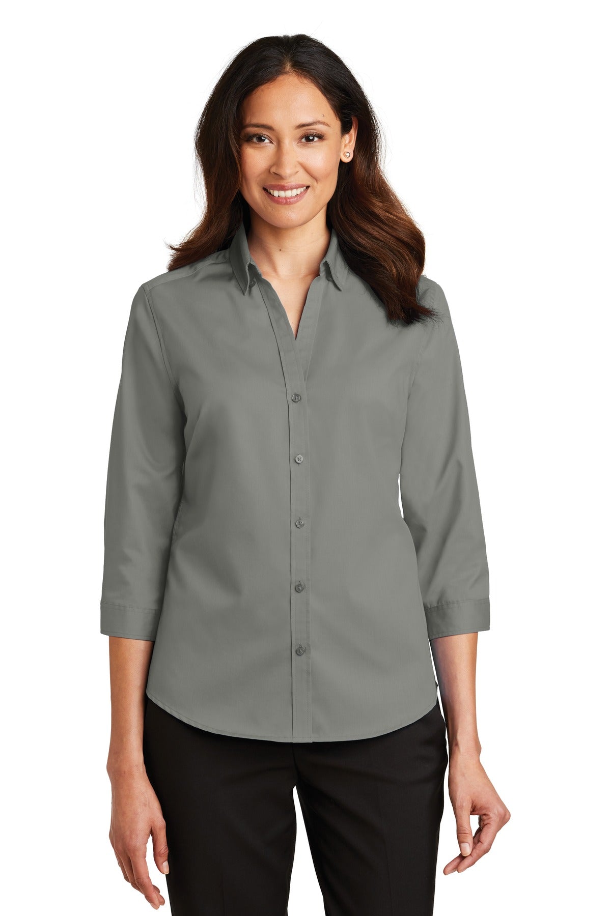 Port Authority® Women's 3/4-Sleeve SuperPro Twill Shirt
