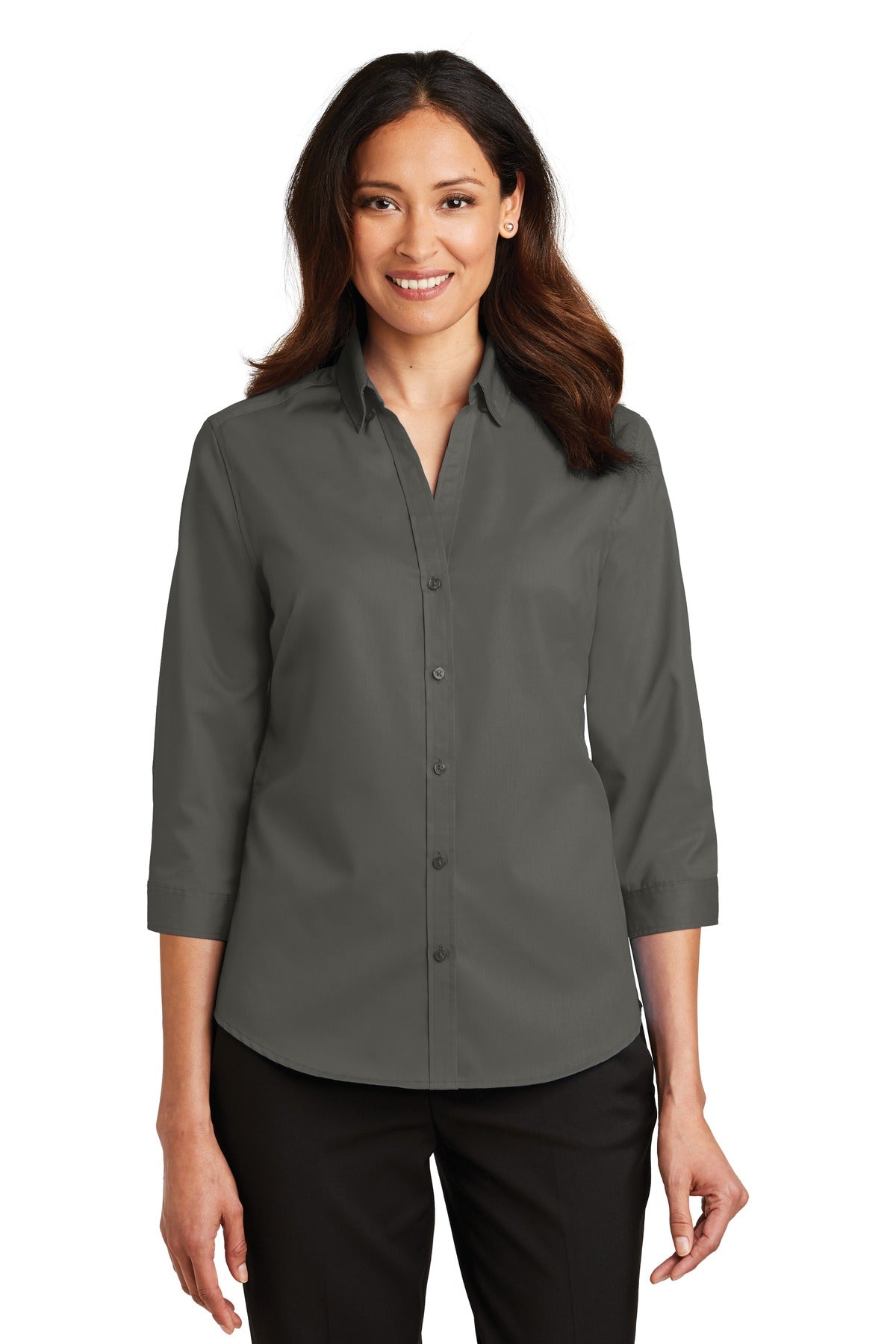 Port Authority® Women's 3/4-Sleeve SuperPro Twill Shirt