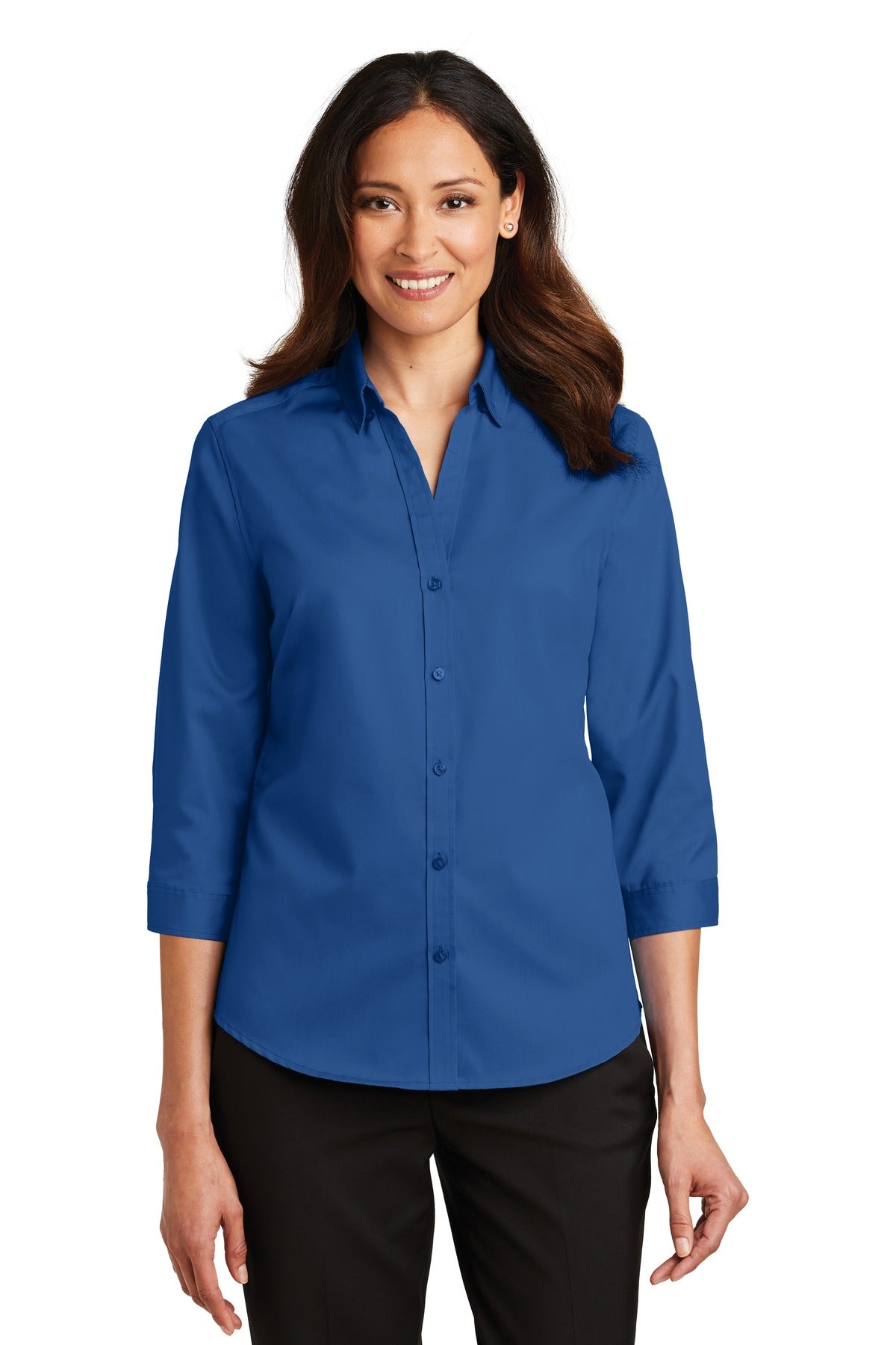 Port Authority® Women's 3/4-Sleeve SuperPro Twill Shirt