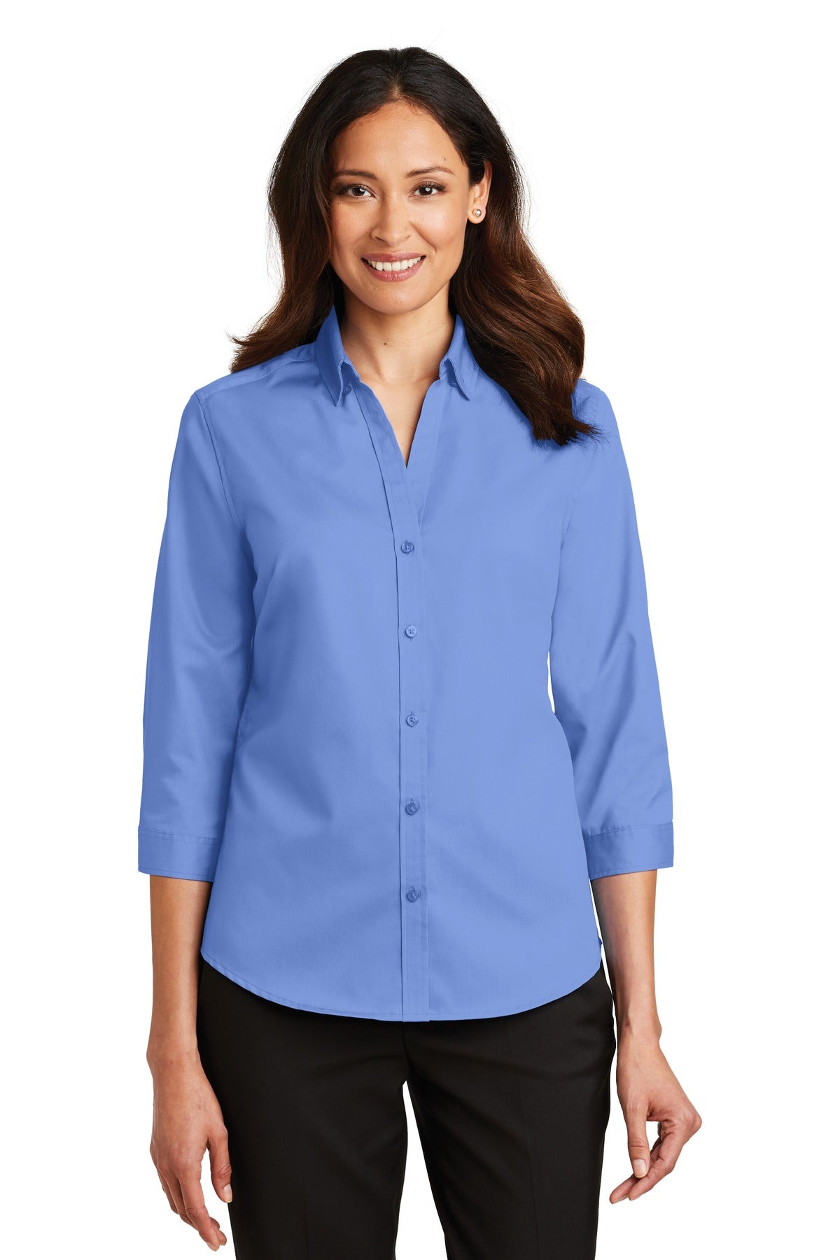 Port Authority® Women's 3/4-Sleeve SuperPro Twill Shirt