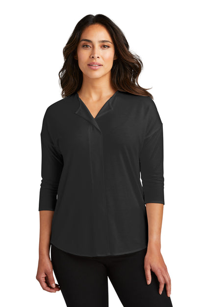 DISCONTINUED - Port Authority® Women's Concept 3/4-Sleeve Soft Split Neck Top - SKU LK5433
