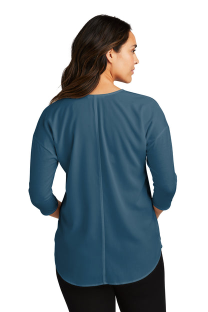 DISCONTINUED - Port Authority® Women's Concept 3/4-Sleeve Soft Split Neck Top - SKU LK5433