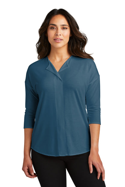 DISCONTINUED - Port Authority® Women's Concept 3/4-Sleeve Soft Split Neck Top - SKU LK5433