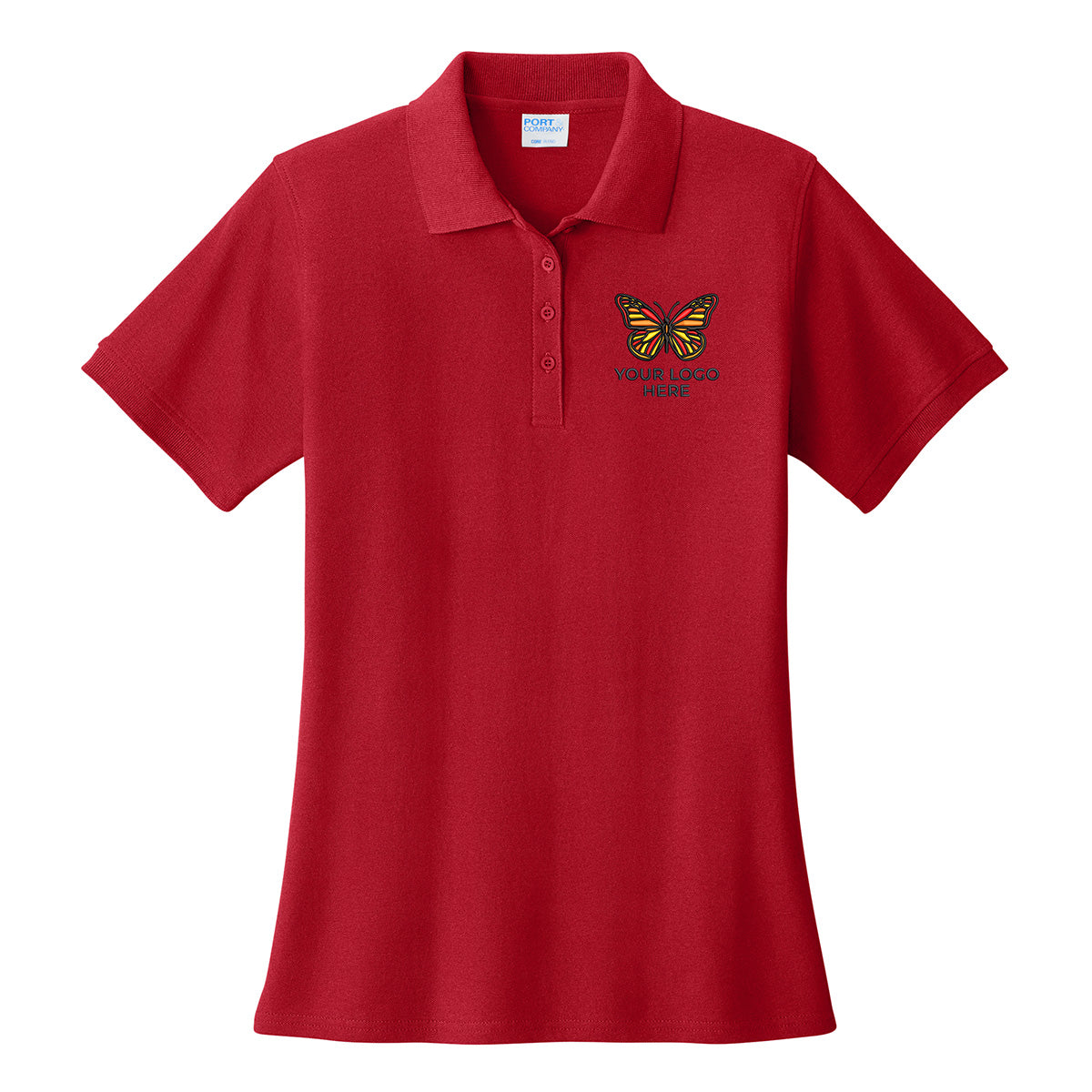 Port & Co Women's Core Blend Pique Polo. LKP155