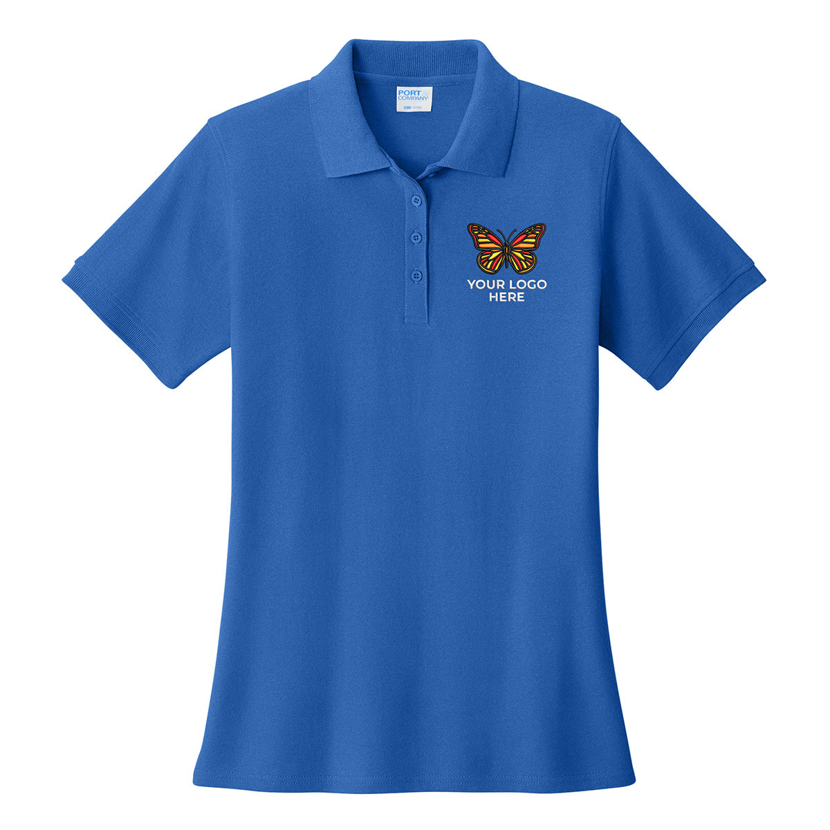 Port & Co Women's Core Blend Pique Polo. LKP155