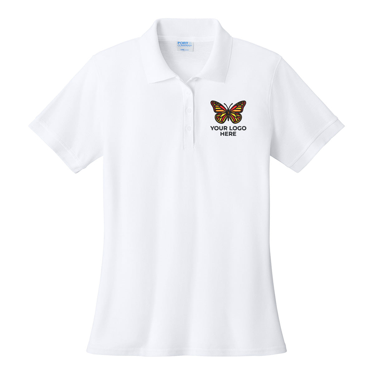 Port & Co Women's Core Blend Pique Polo. LKP155