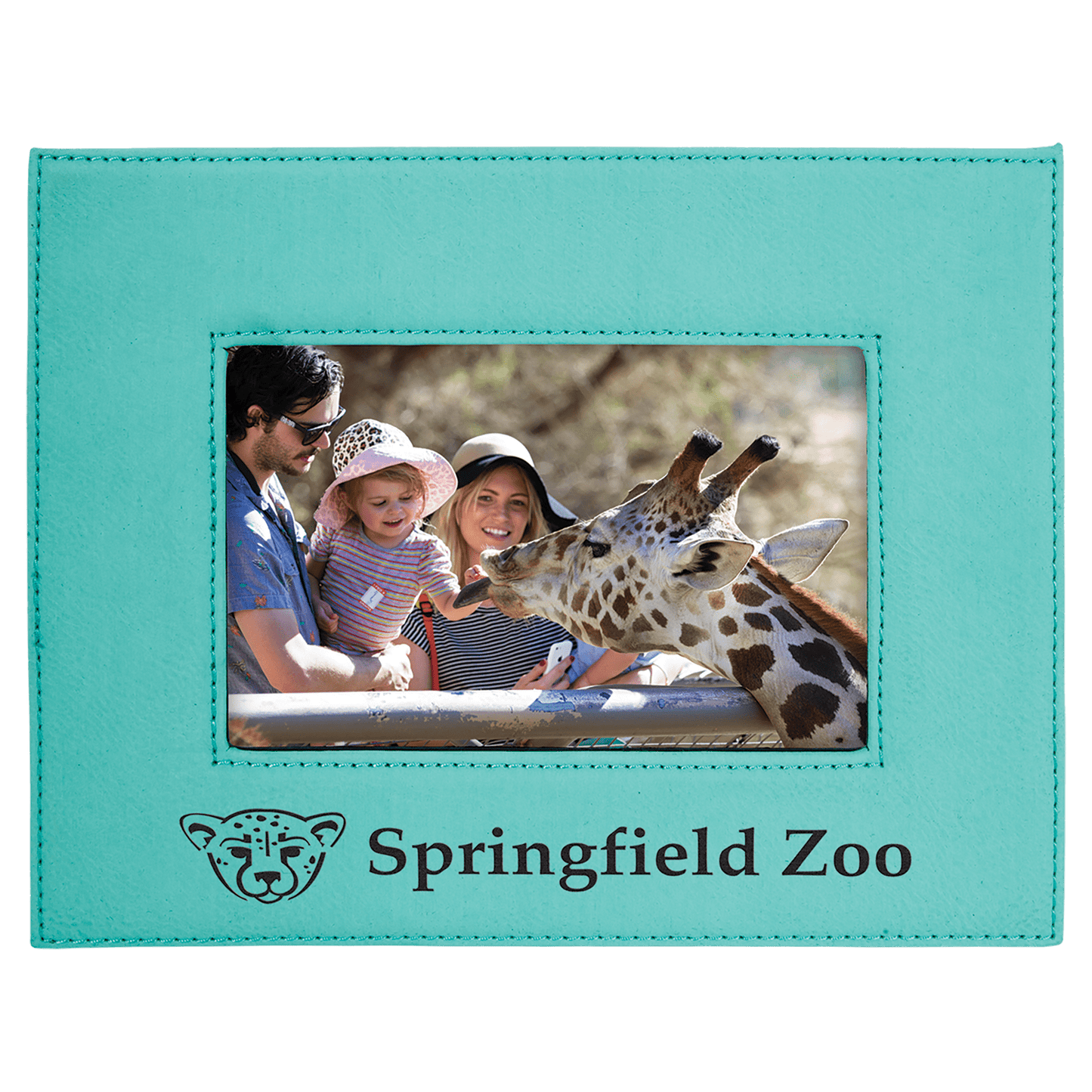 Custom Vegan Leather Photo Frame with Engraved Logo