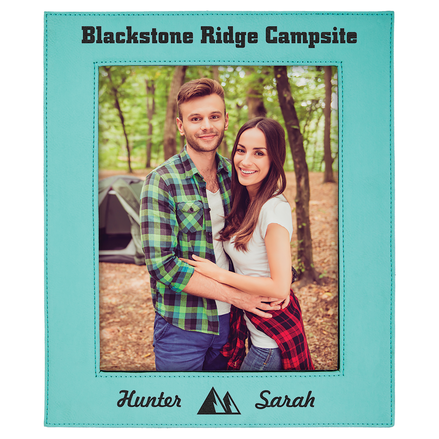 Custom Vegan Leather Photo Frame with Engraved Logo