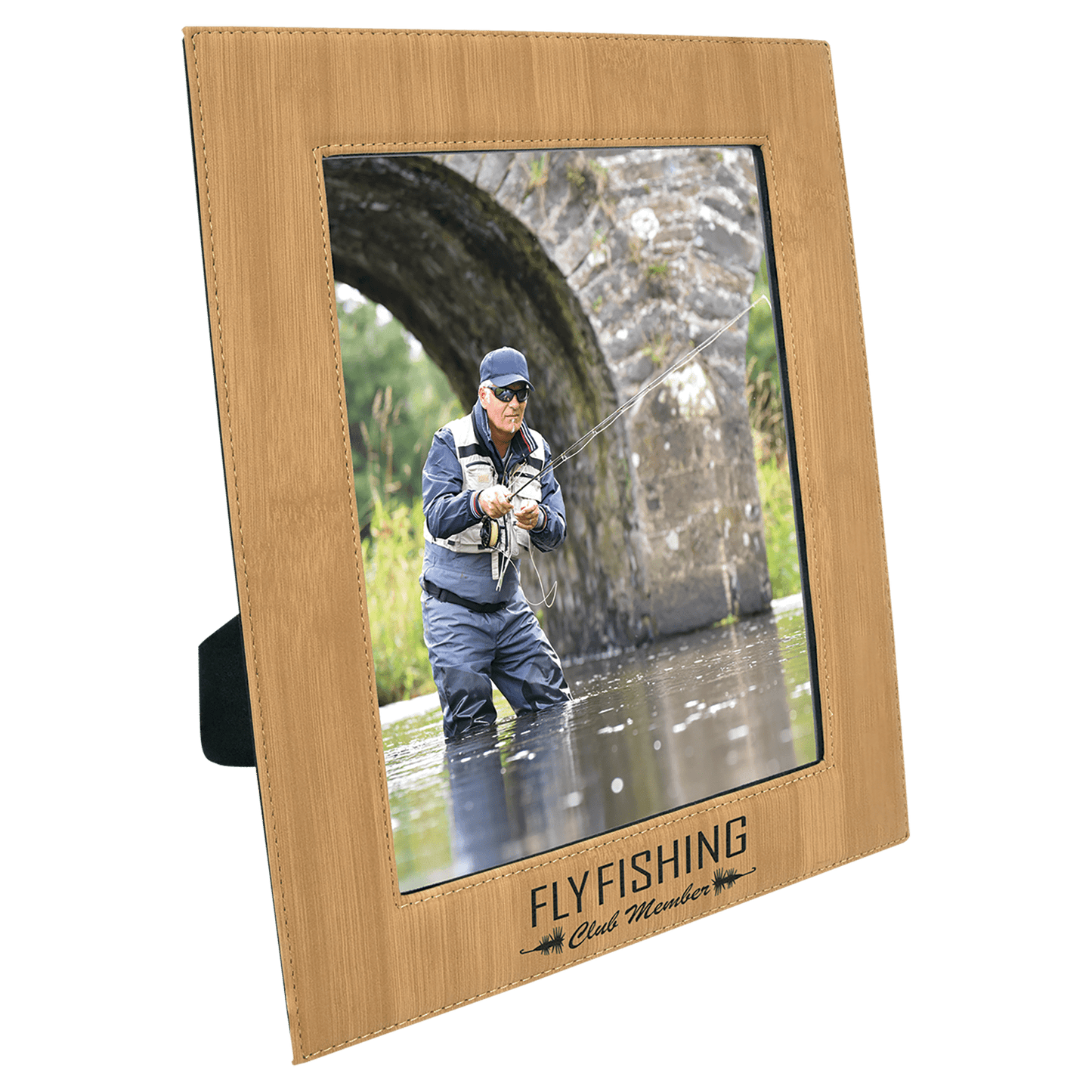 Custom Vegan Leather Photo Frame with Engraved Logo