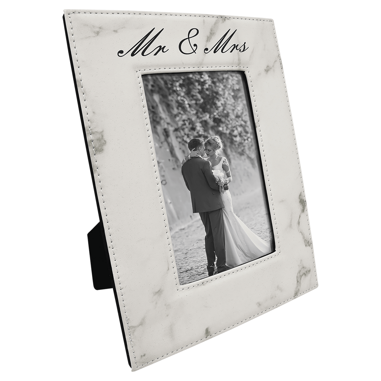 Custom Vegan Leather Photo Frame with Engraved Logo