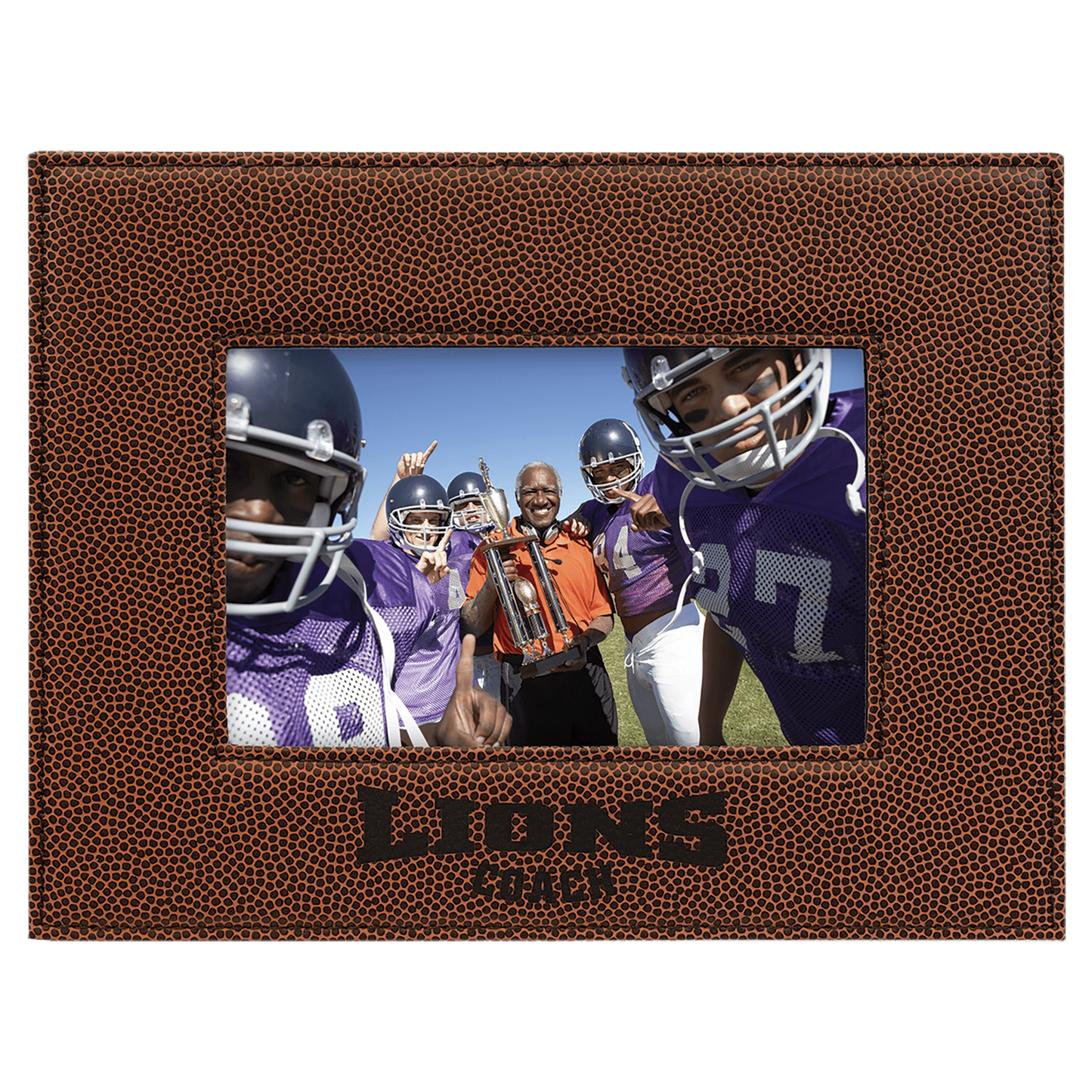 Custom Vegan Leather Photo Frame with Engraved Logo