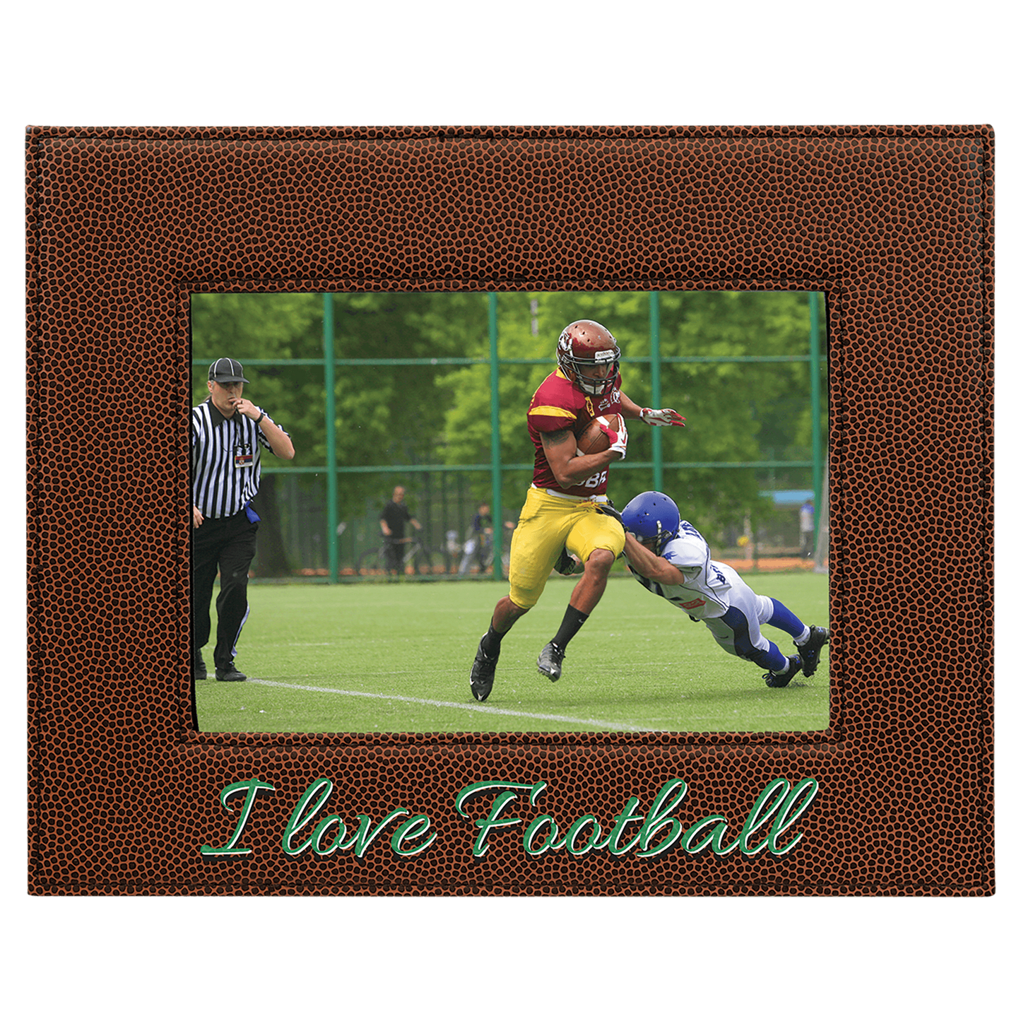 Custom Vegan Leather Photo Frame with Engraved Logo