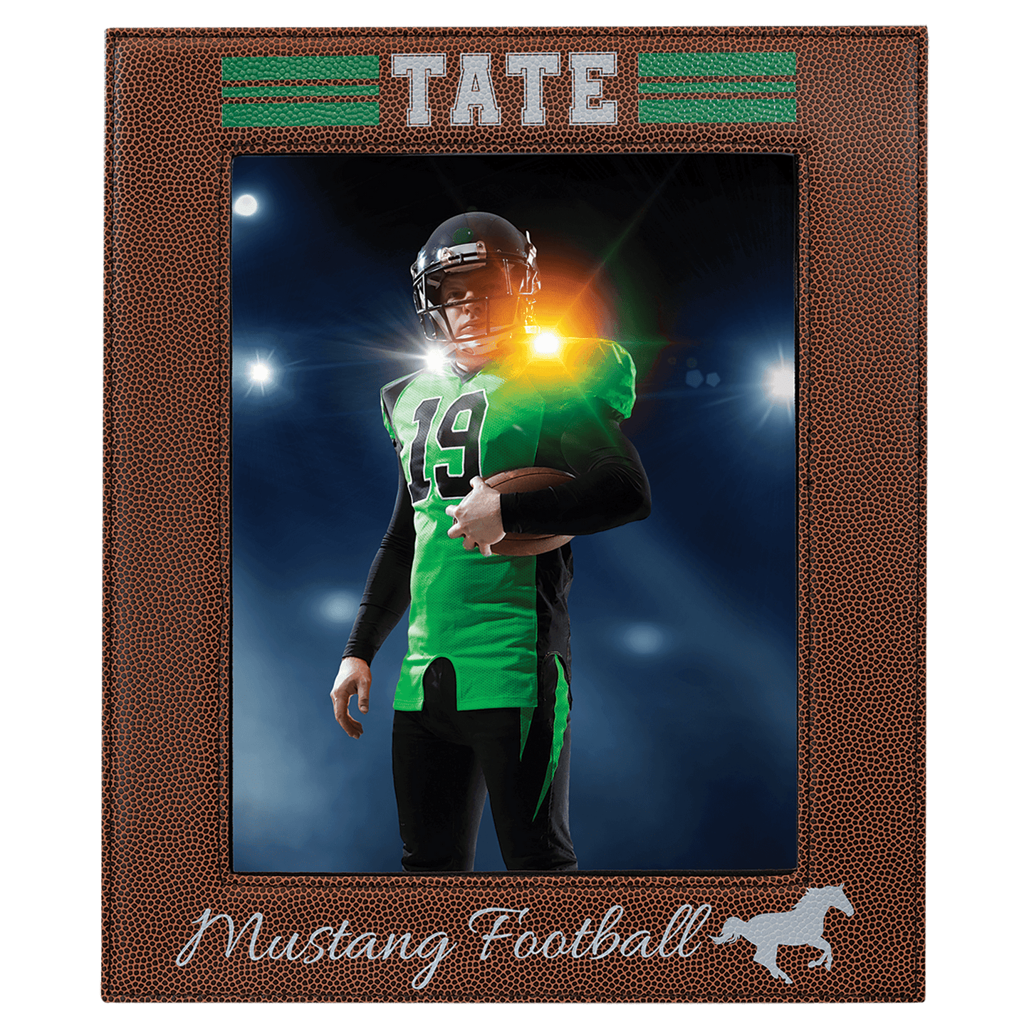 Custom Vegan Leather Photo Frame with Engraved Logo