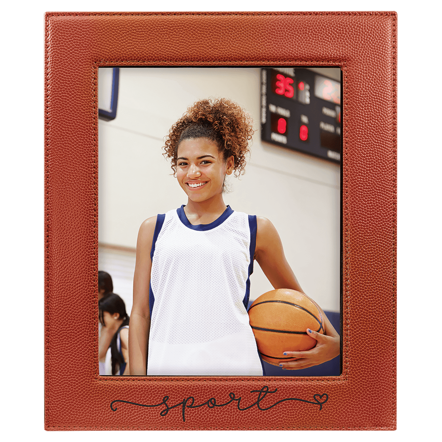 Custom Vegan Leather Photo Frame with Engraved Logo