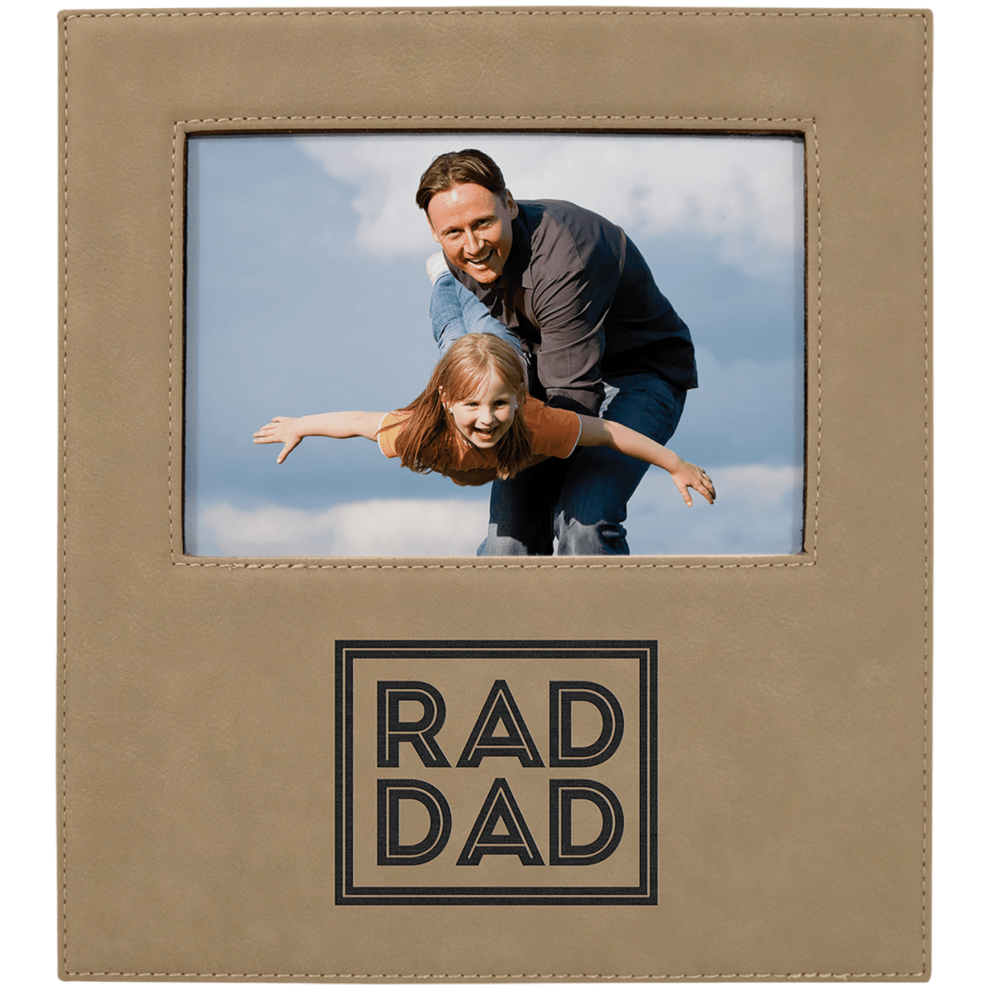Custom Vegan Leather Photo Frame with Engraved Logo