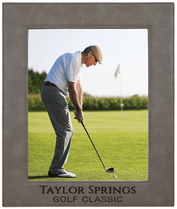 Custom Vegan Leather Photo Frame with Engraved Logo
