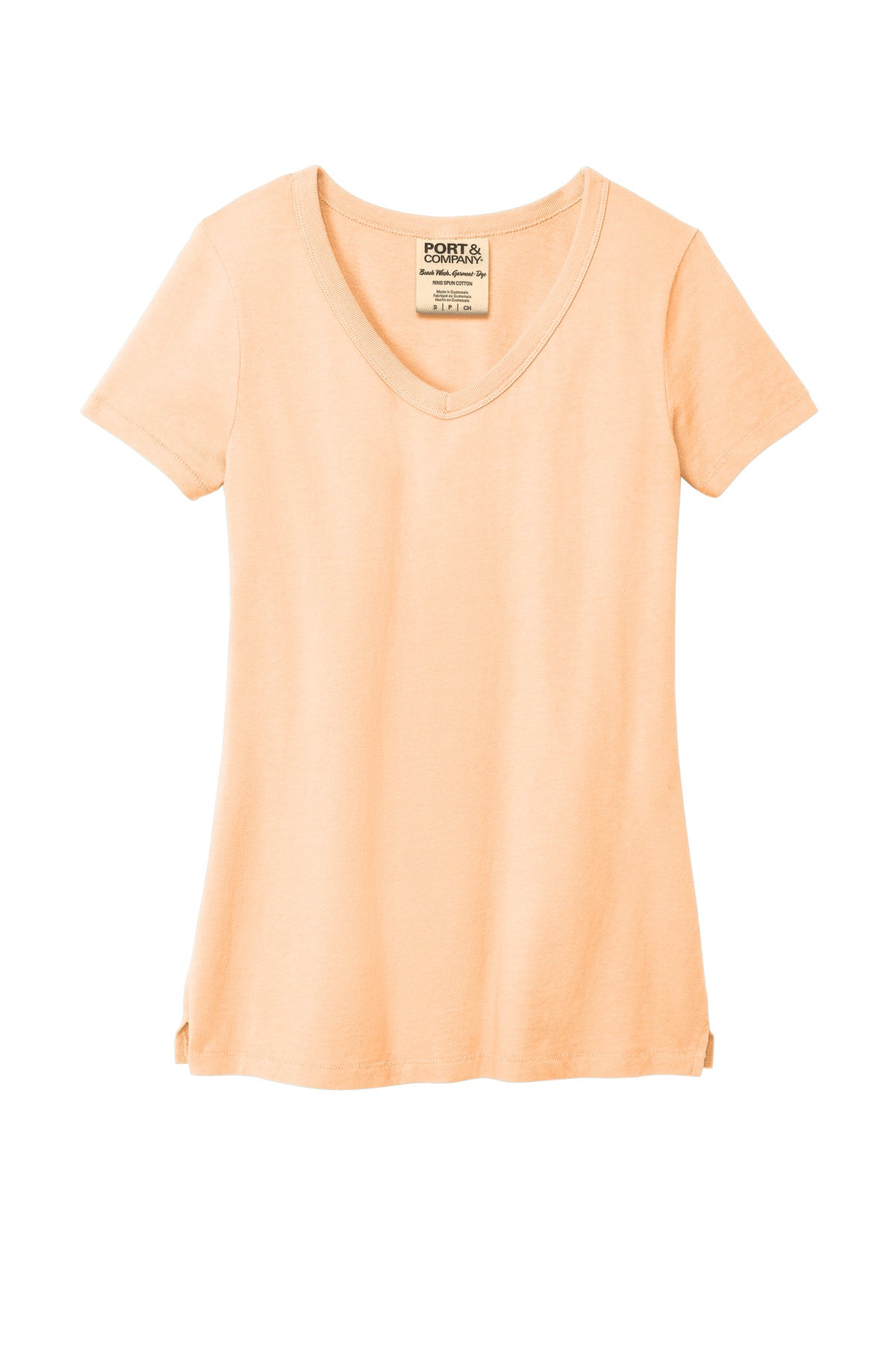Port & Company® Women's Beach Wash® Garment-Dyed V-Neck Tee