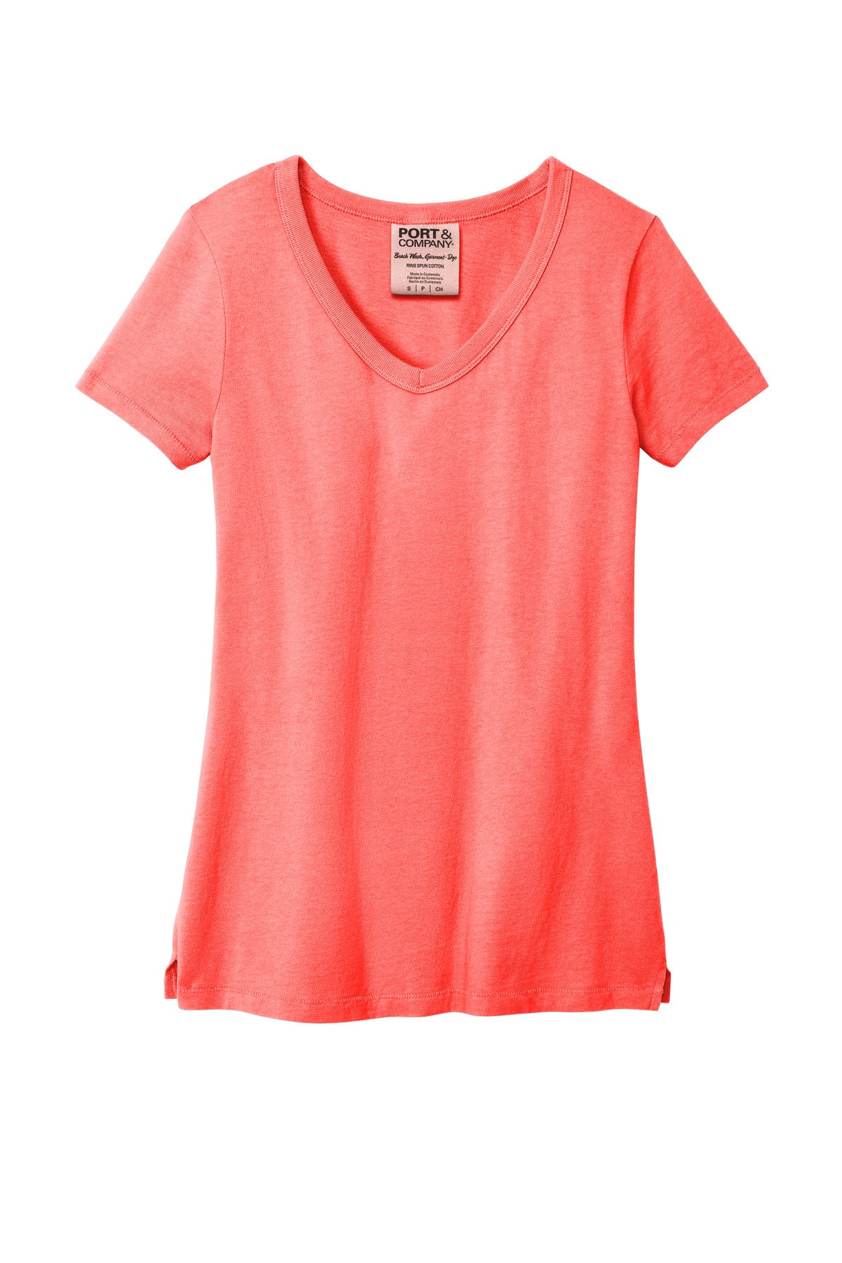 Port & Company® Women's Beach Wash® Garment-Dyed V-Neck Tee