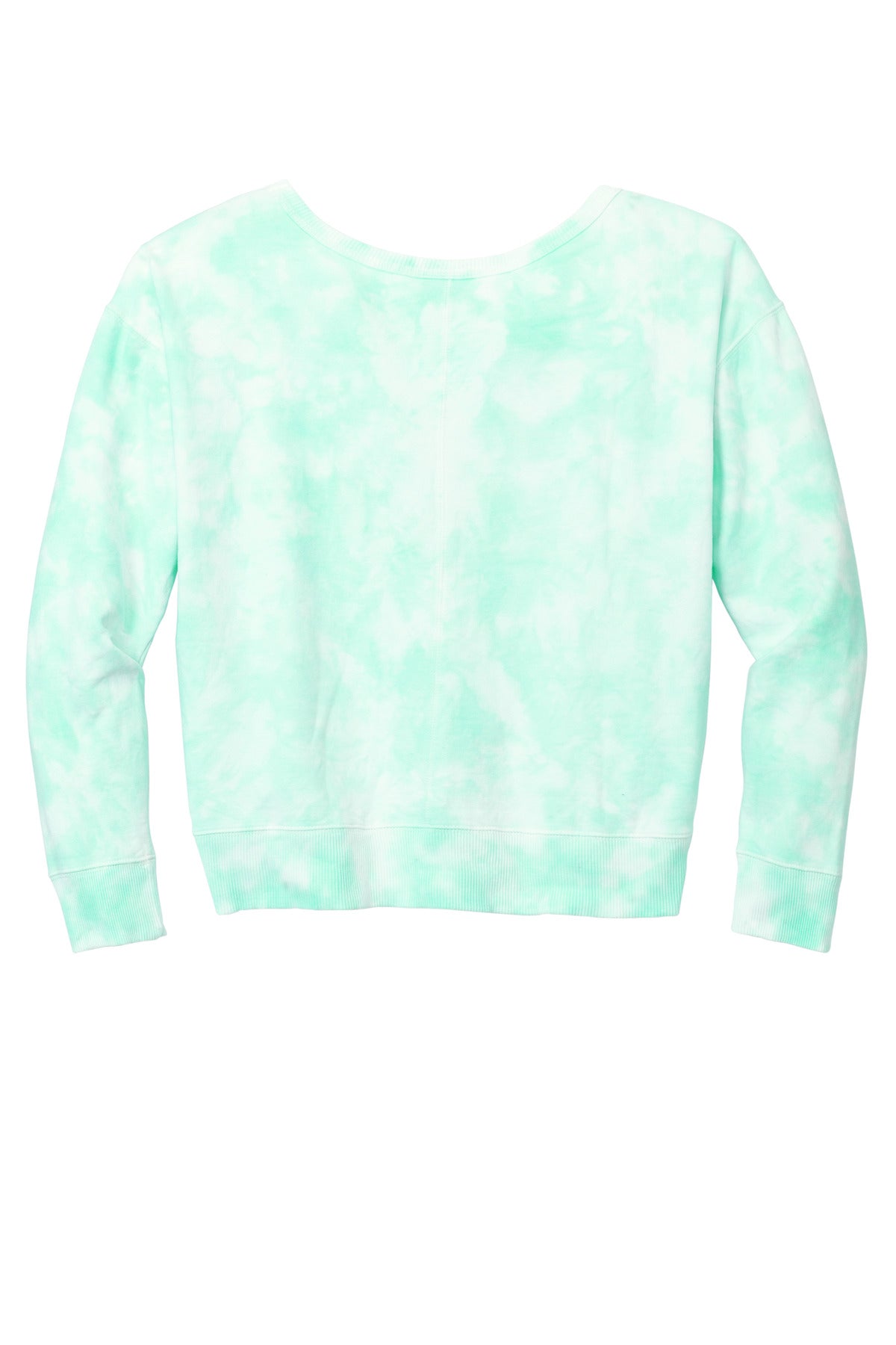 Port & Company® Women's Beach Wash® Cloud Tie-Dye V-Neck Sweatshirt