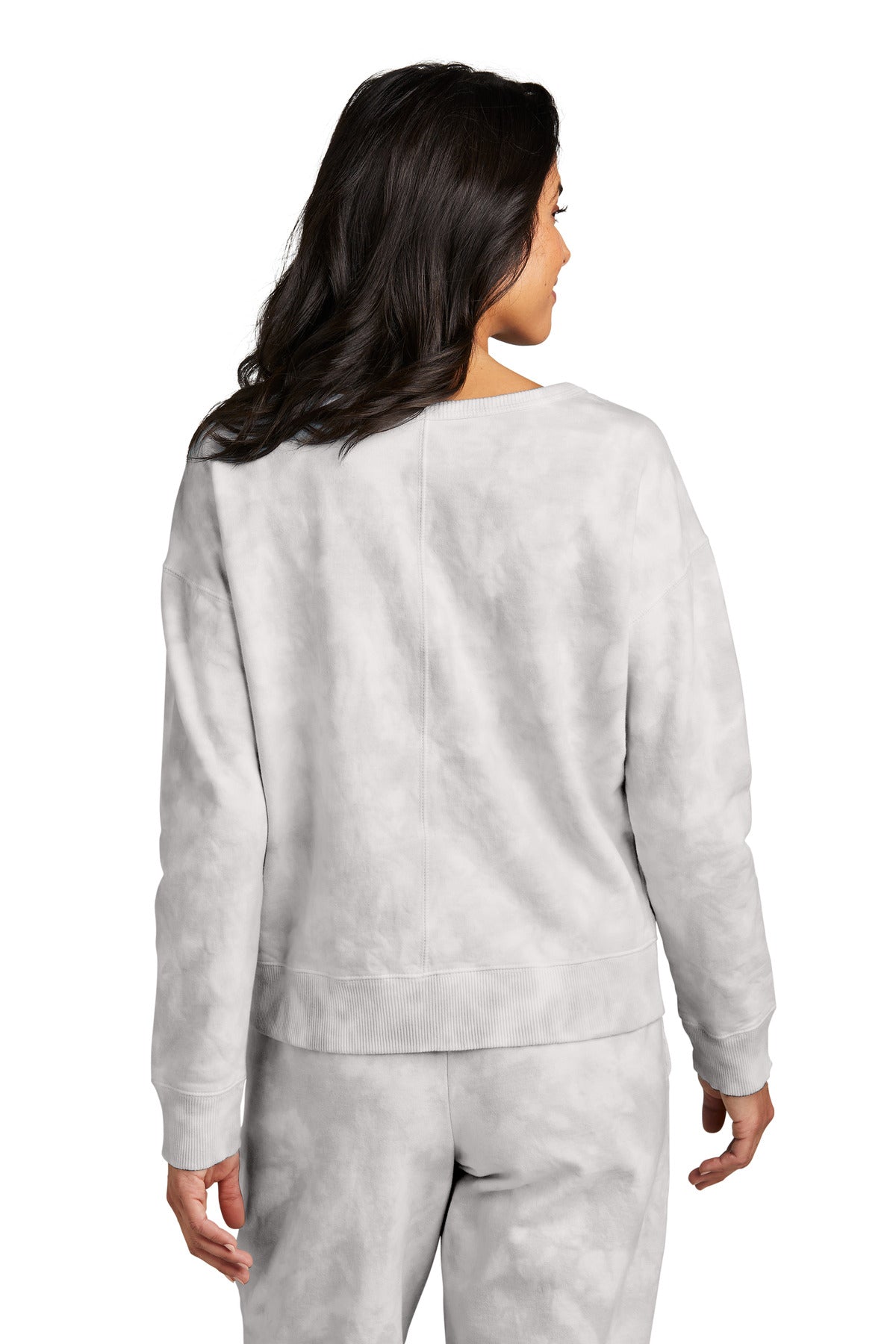 Port & Company® Women's Beach Wash® Cloud Tie-Dye V-Neck Sweatshirt