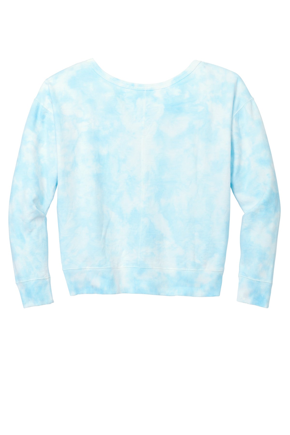 Port & Company® Women's Beach Wash® Cloud Tie-Dye V-Neck Sweatshirt