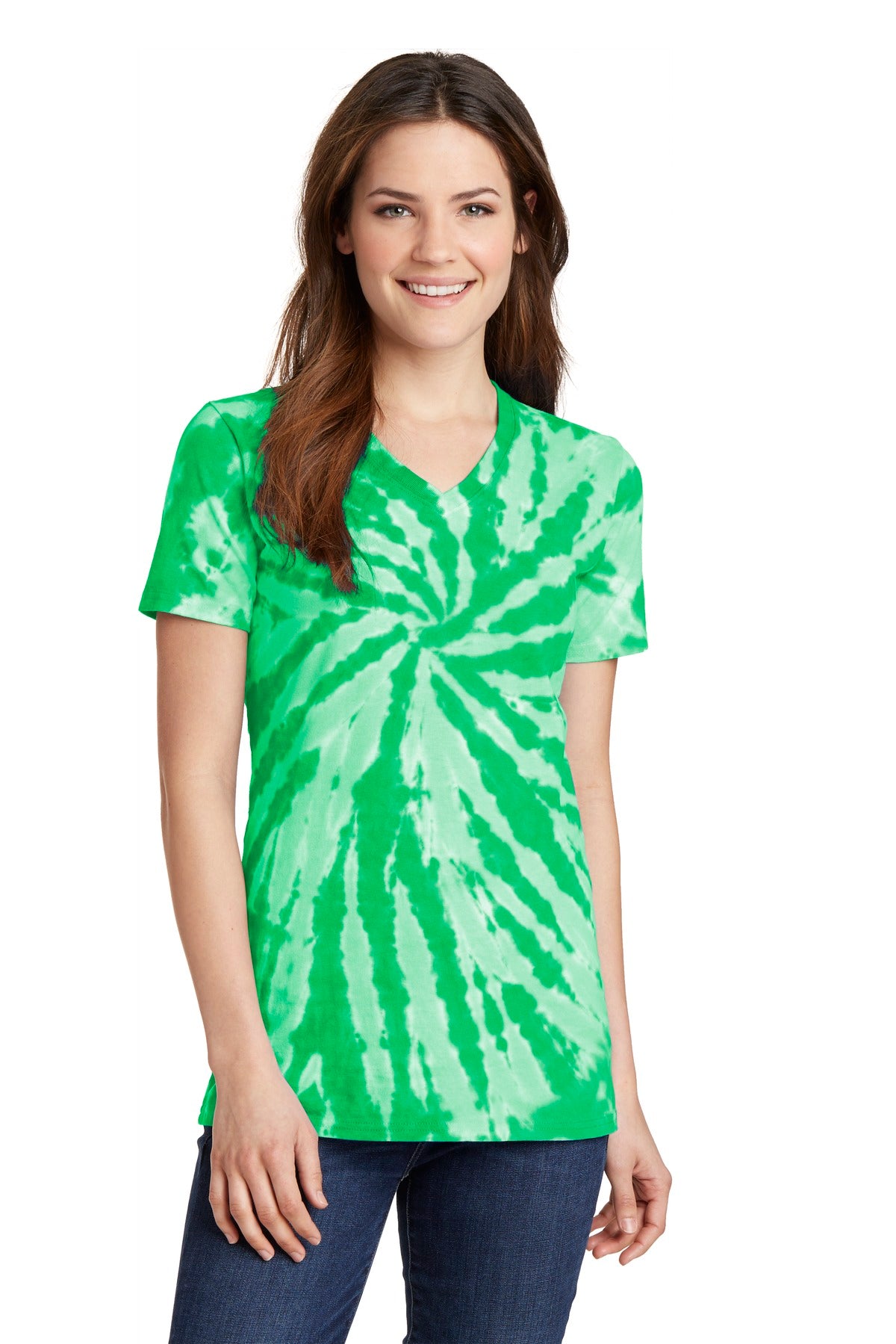 Port & Company® Women's Tie-Dye V-Neck Tee