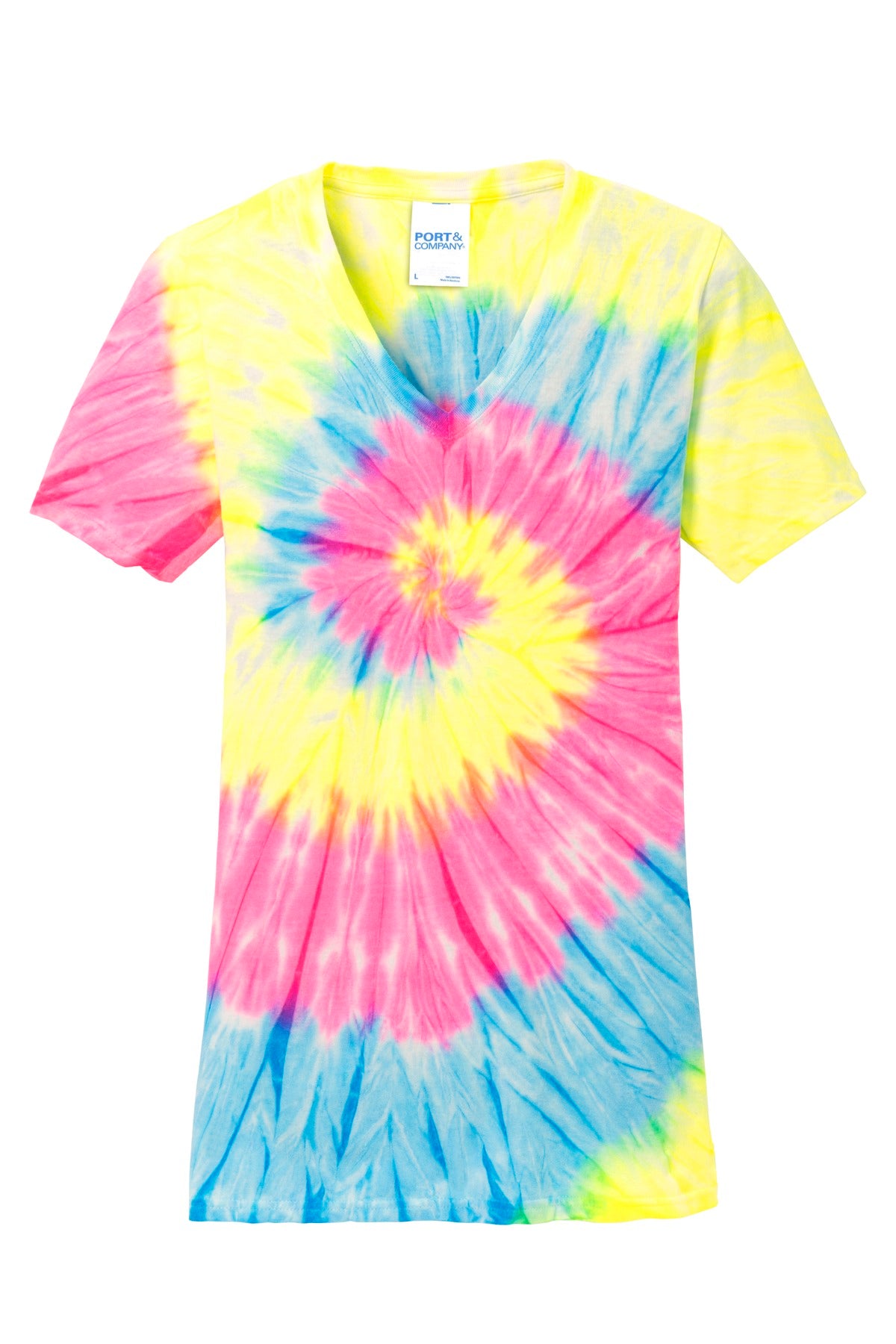 Port & Company® Women's Tie-Dye V-Neck Tee