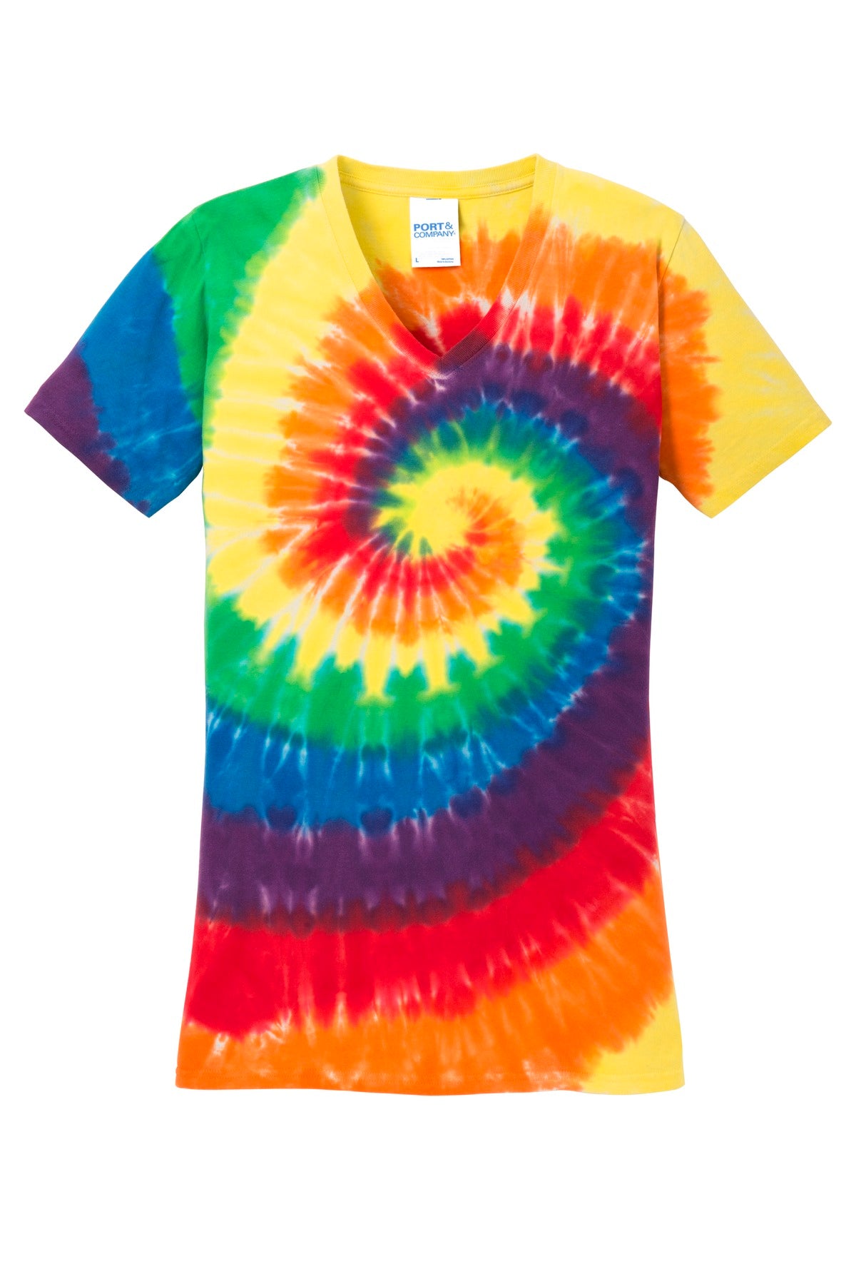 Port & Company® Women's Tie-Dye V-Neck Tee