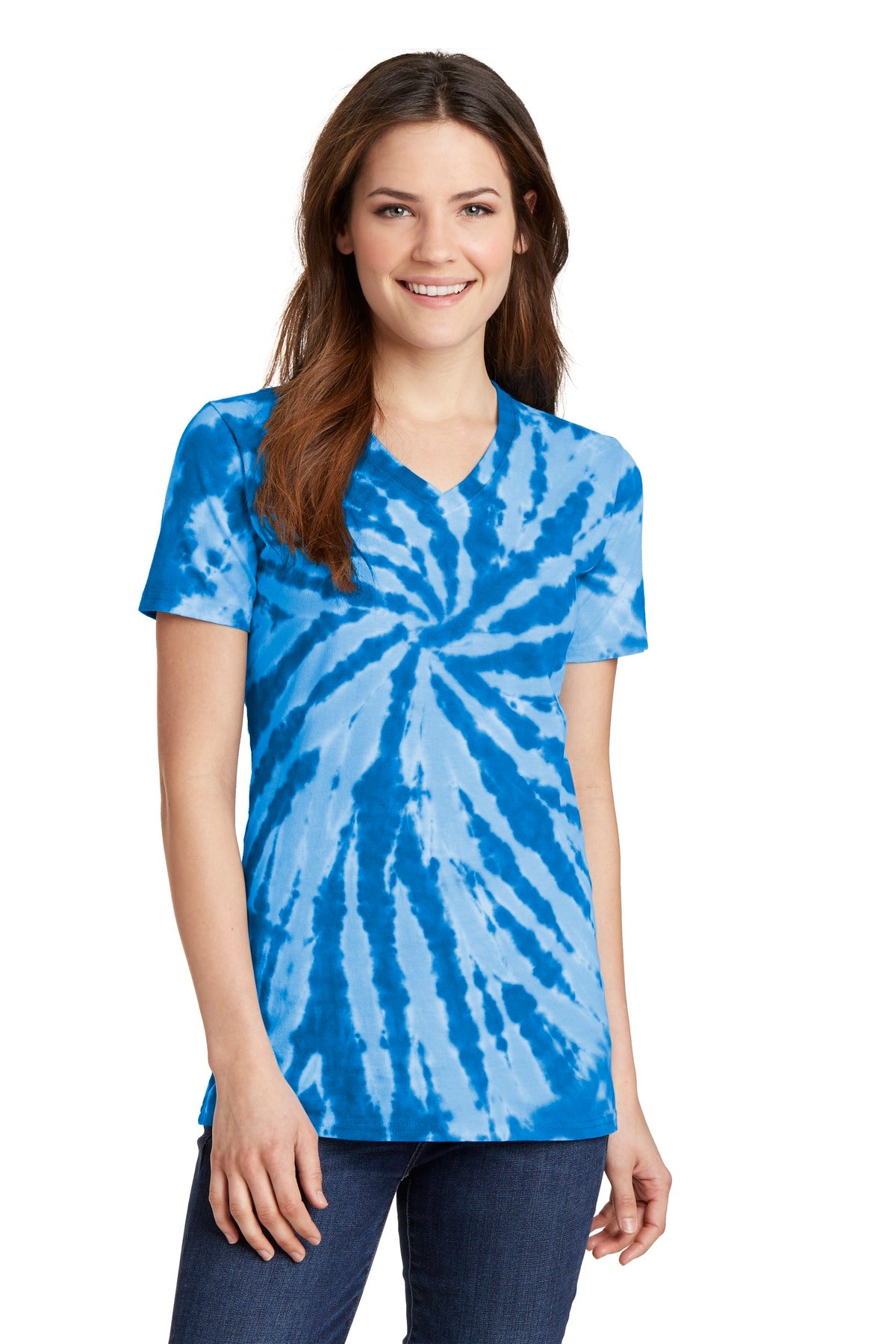 Port & Company® Women's Tie-Dye V-Neck Tee