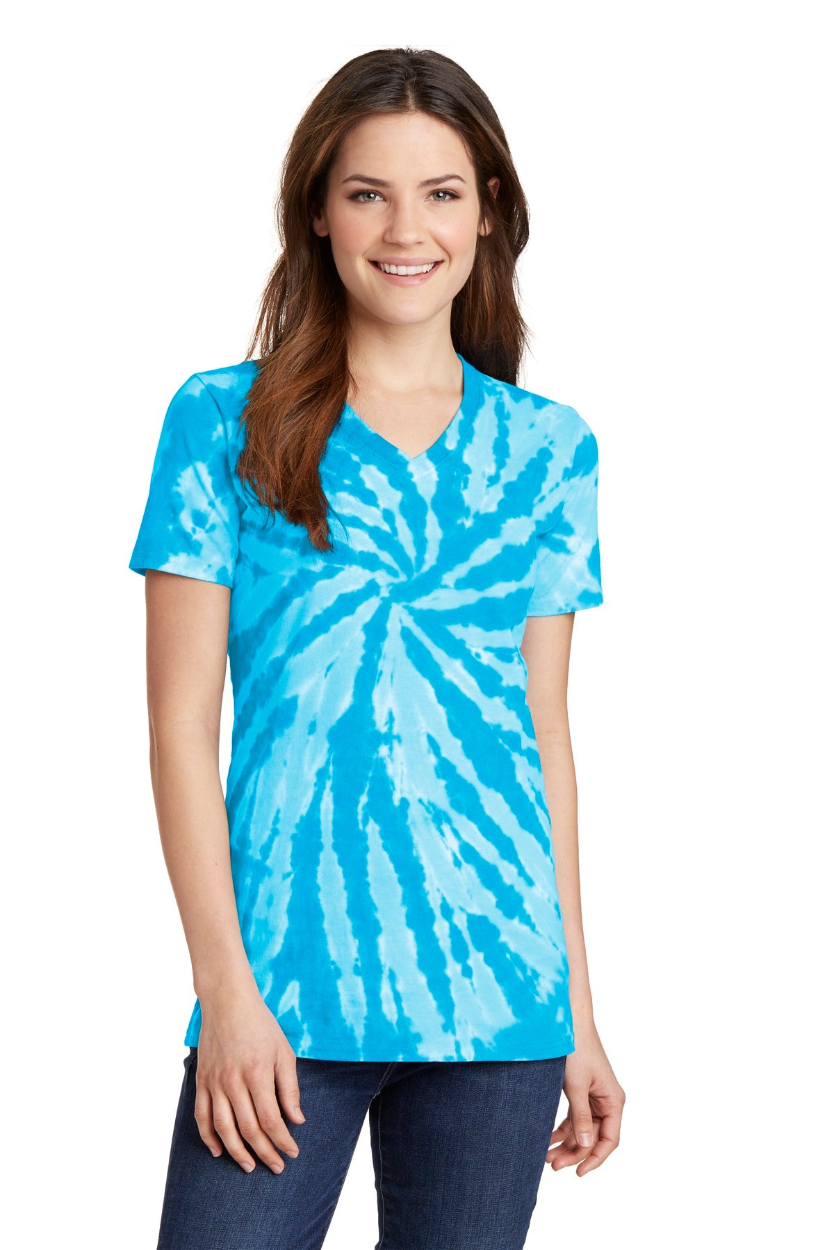 Port & Company® Women's Tie-Dye V-Neck Tee