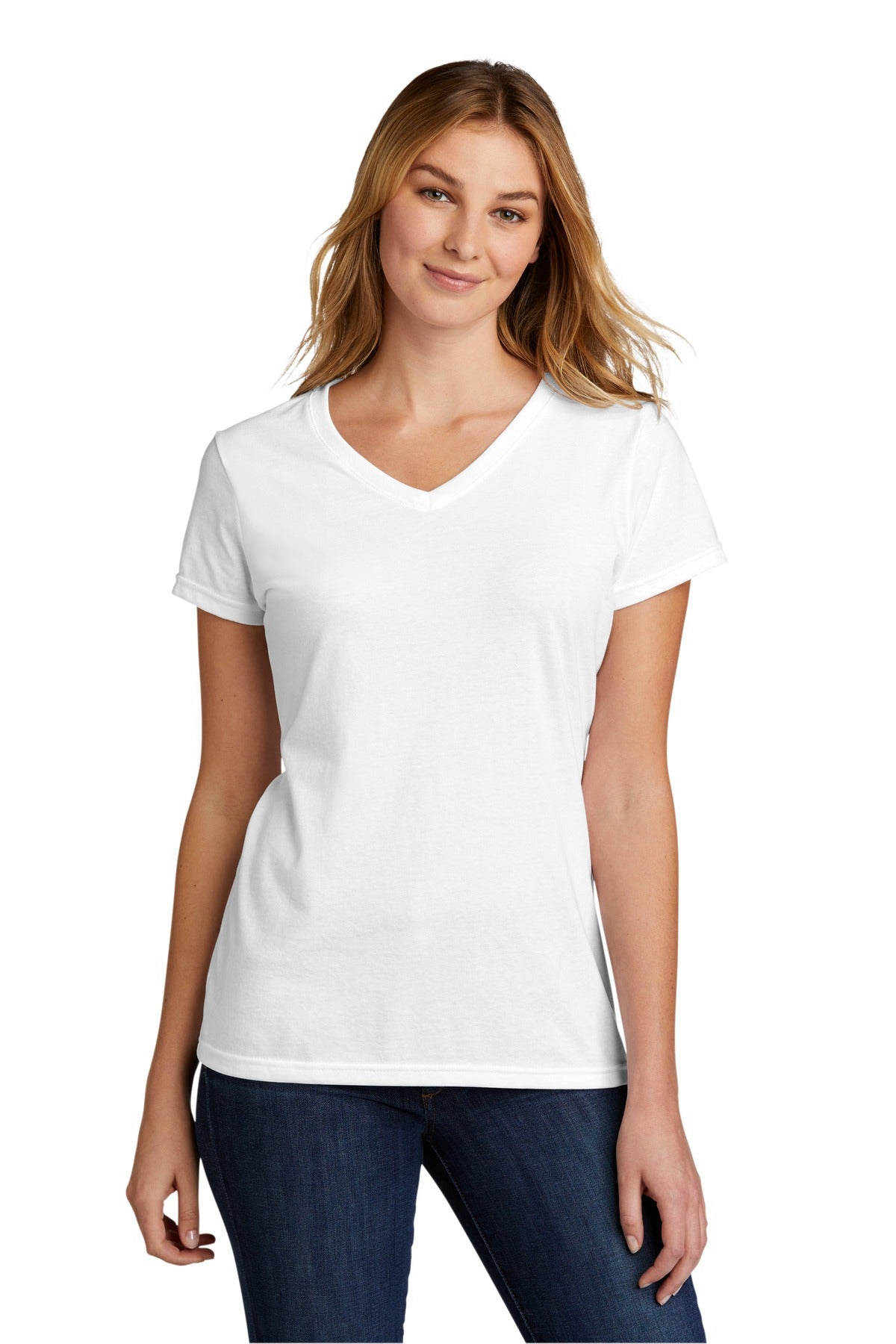 Port & Company® Women's Tri-Blend V-Neck Tee