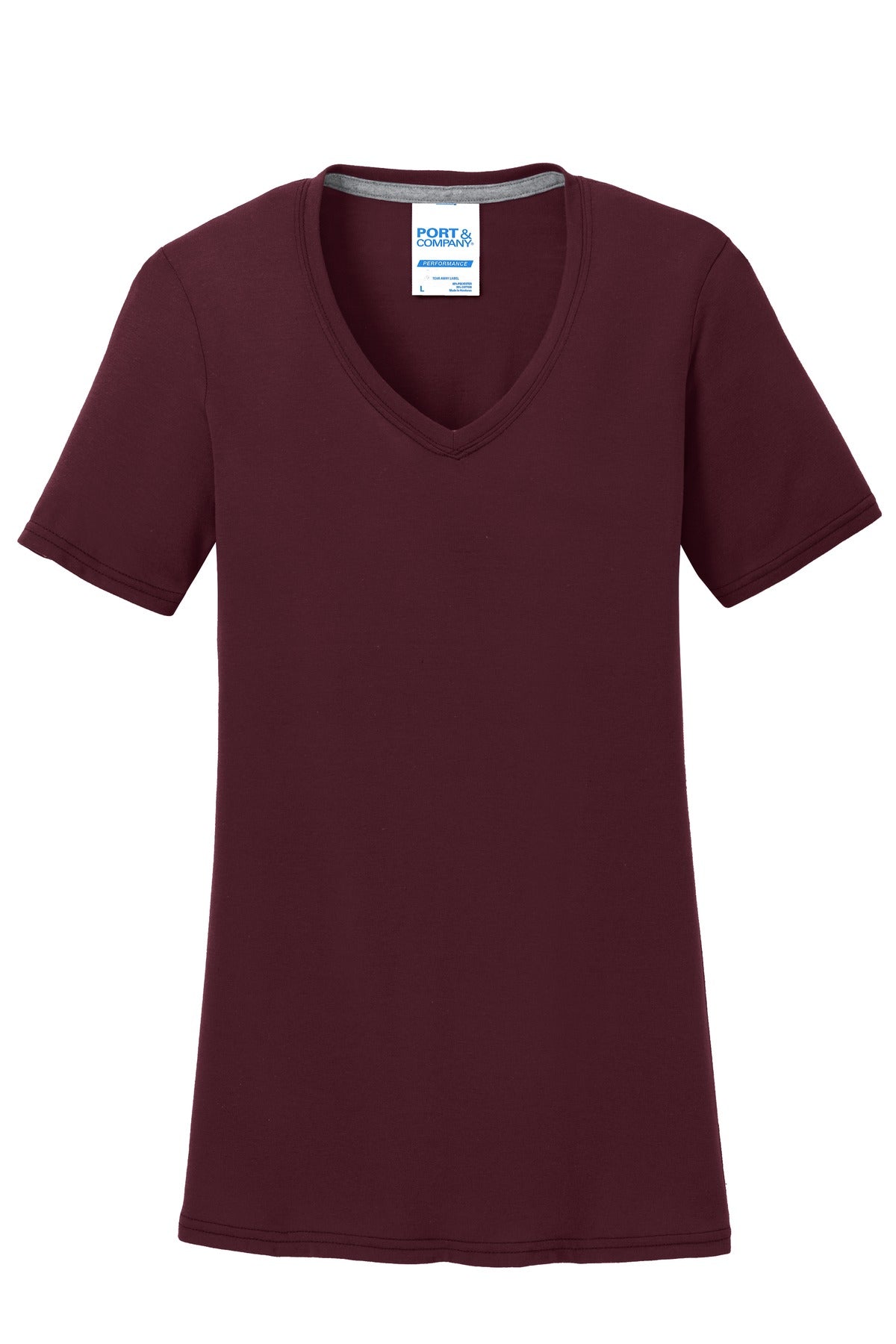 Port & Company® Women's Performance Blend V-Neck Tee