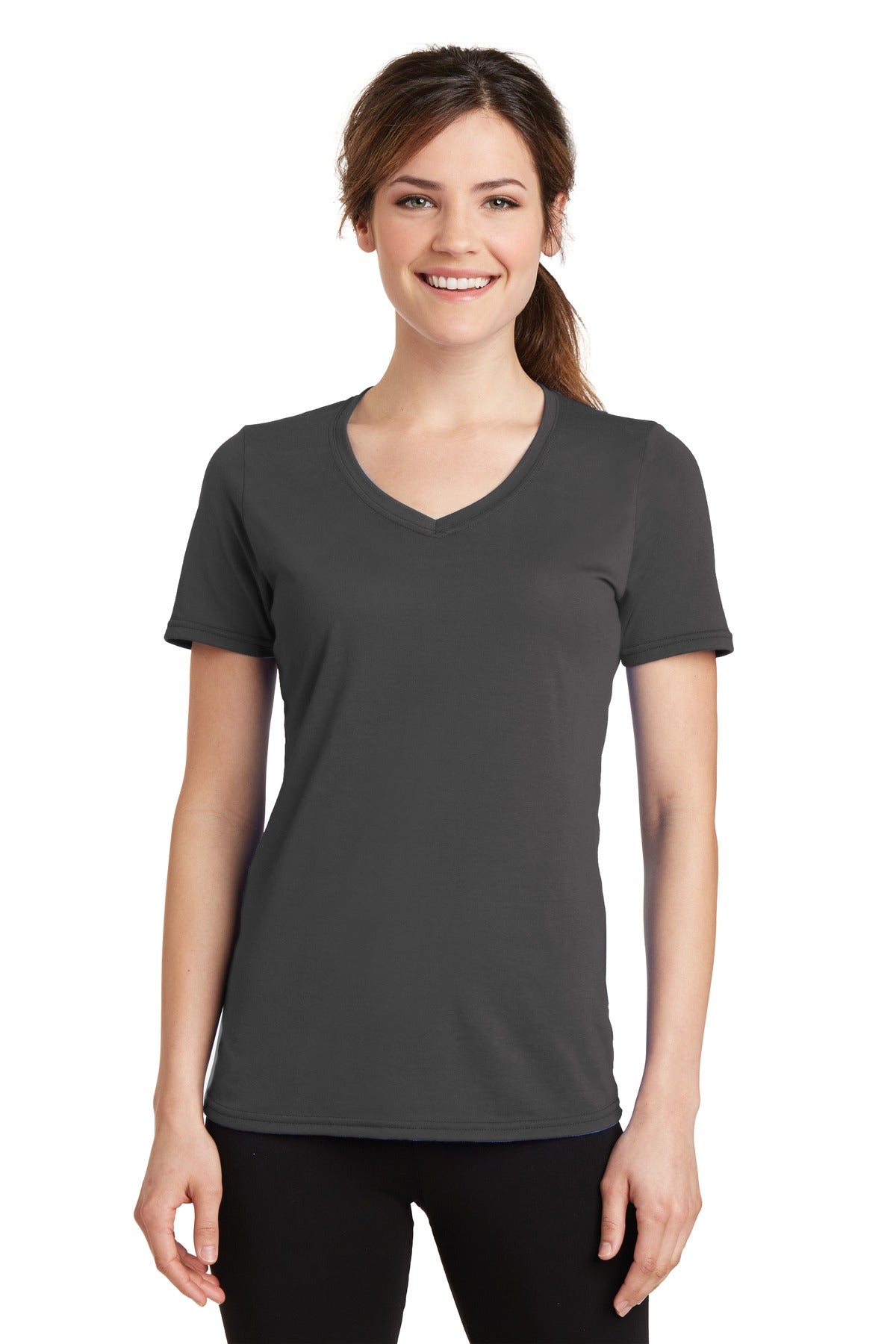 Port & Company® Women's Performance Blend V-Neck Tee