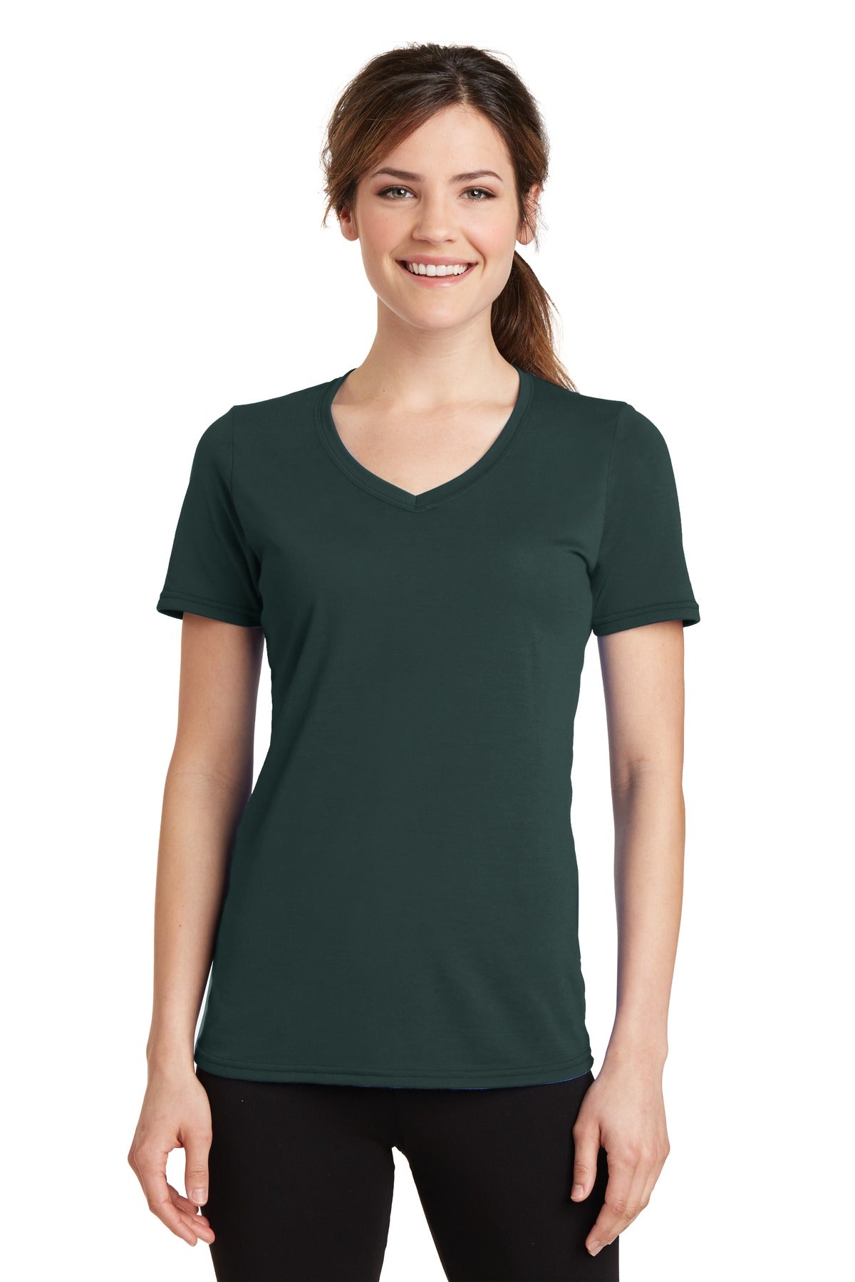 Port & Company® Women's Performance Blend V-Neck Tee