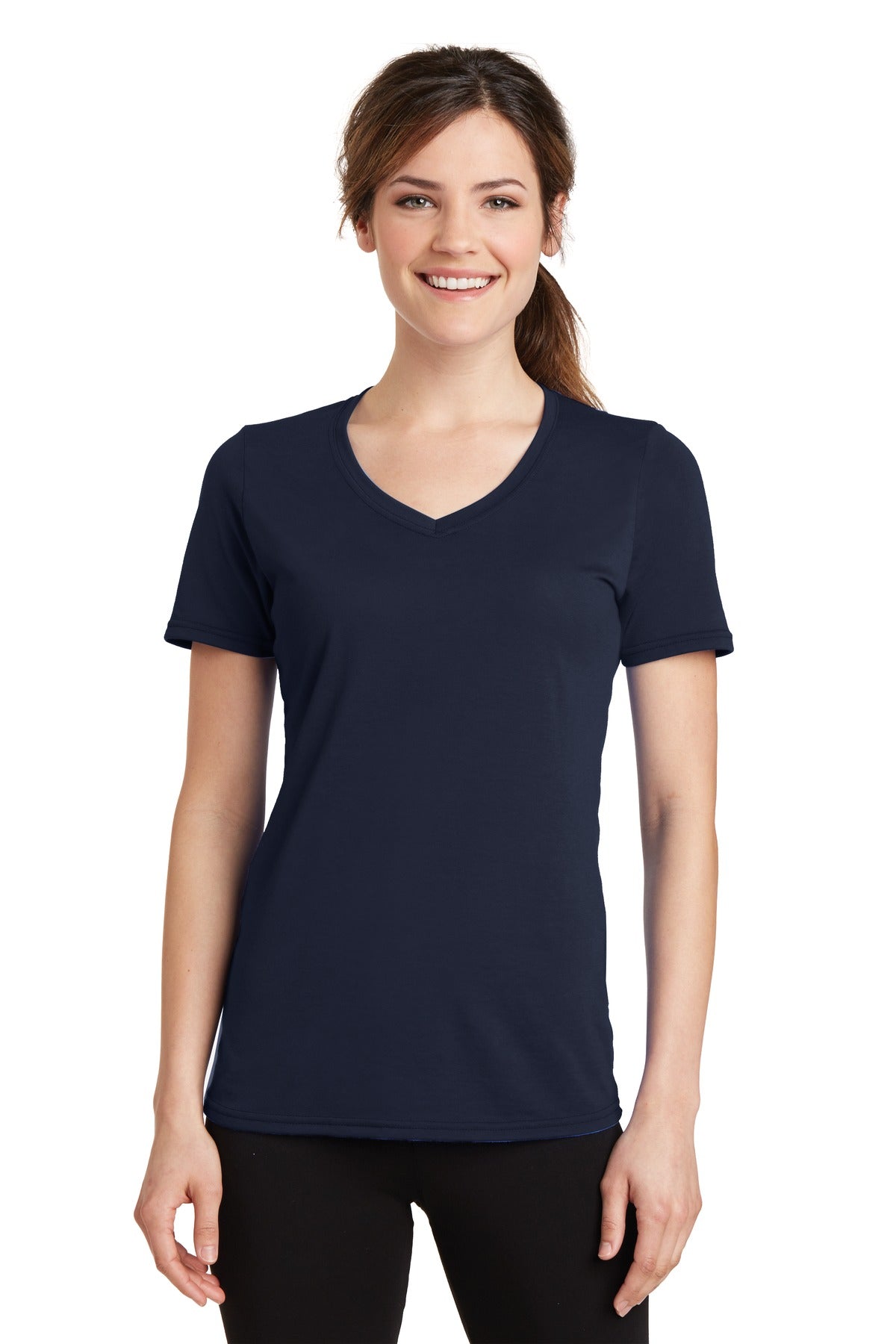 Port & Company® Women's Performance Blend V-Neck Tee