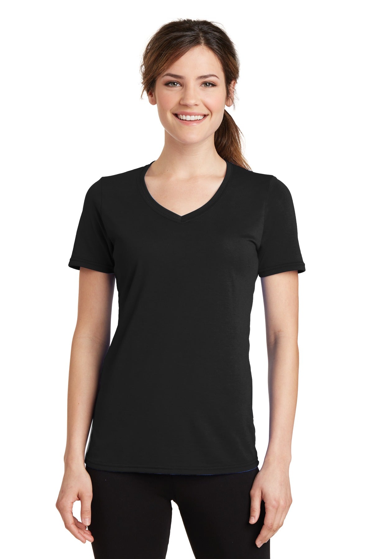 Port & Company® Women's Performance Blend V-Neck Tee