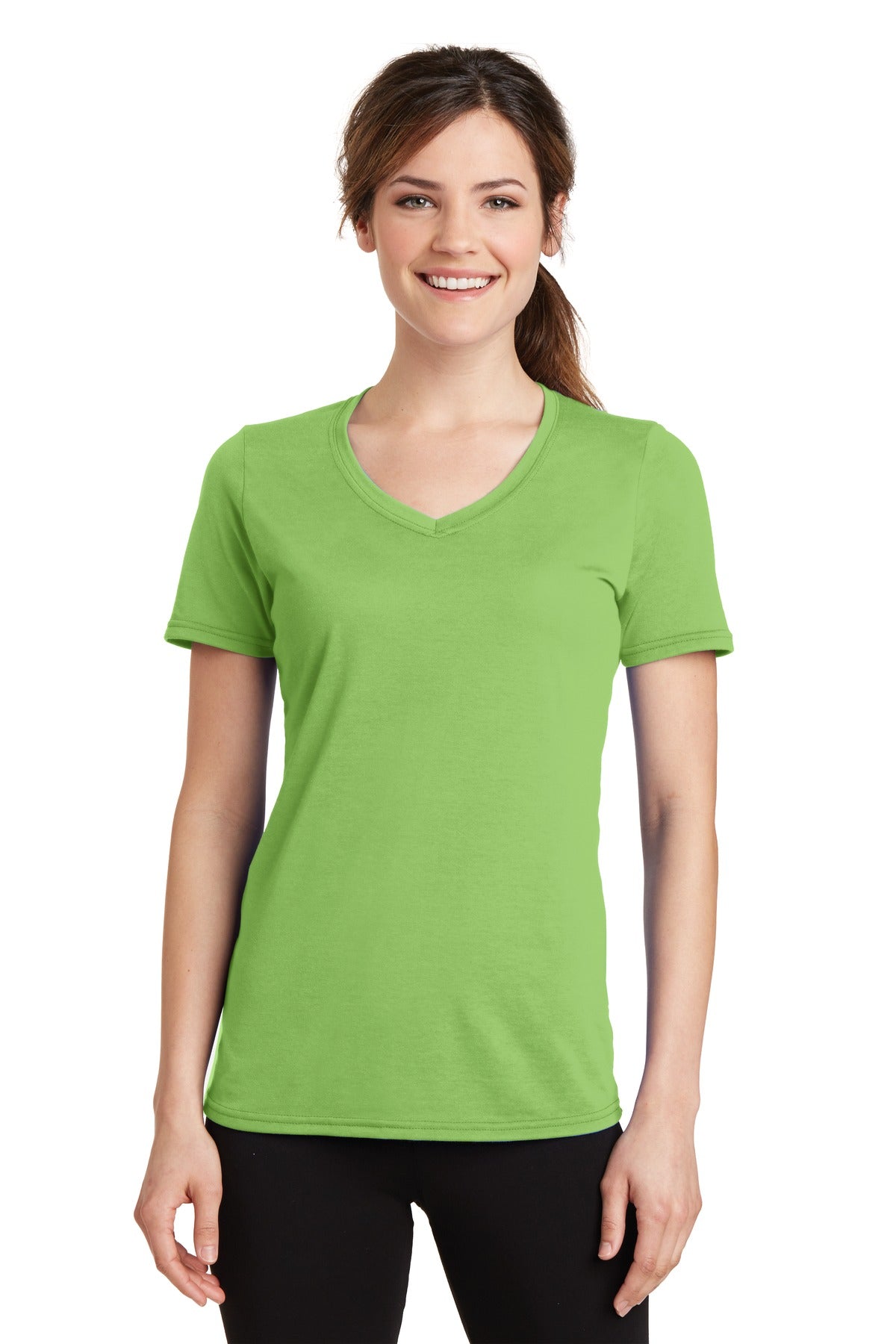 Port & Company® Women's Performance Blend V-Neck Tee