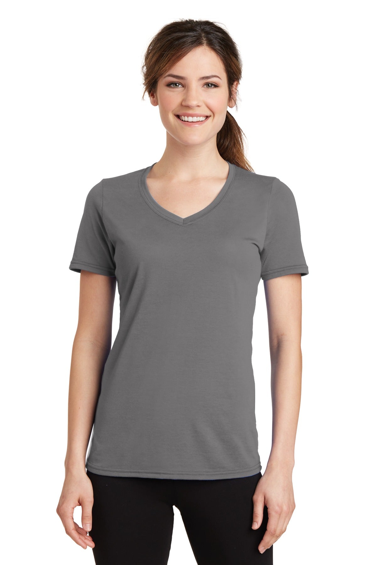 Port & Company® Women's Performance Blend V-Neck Tee