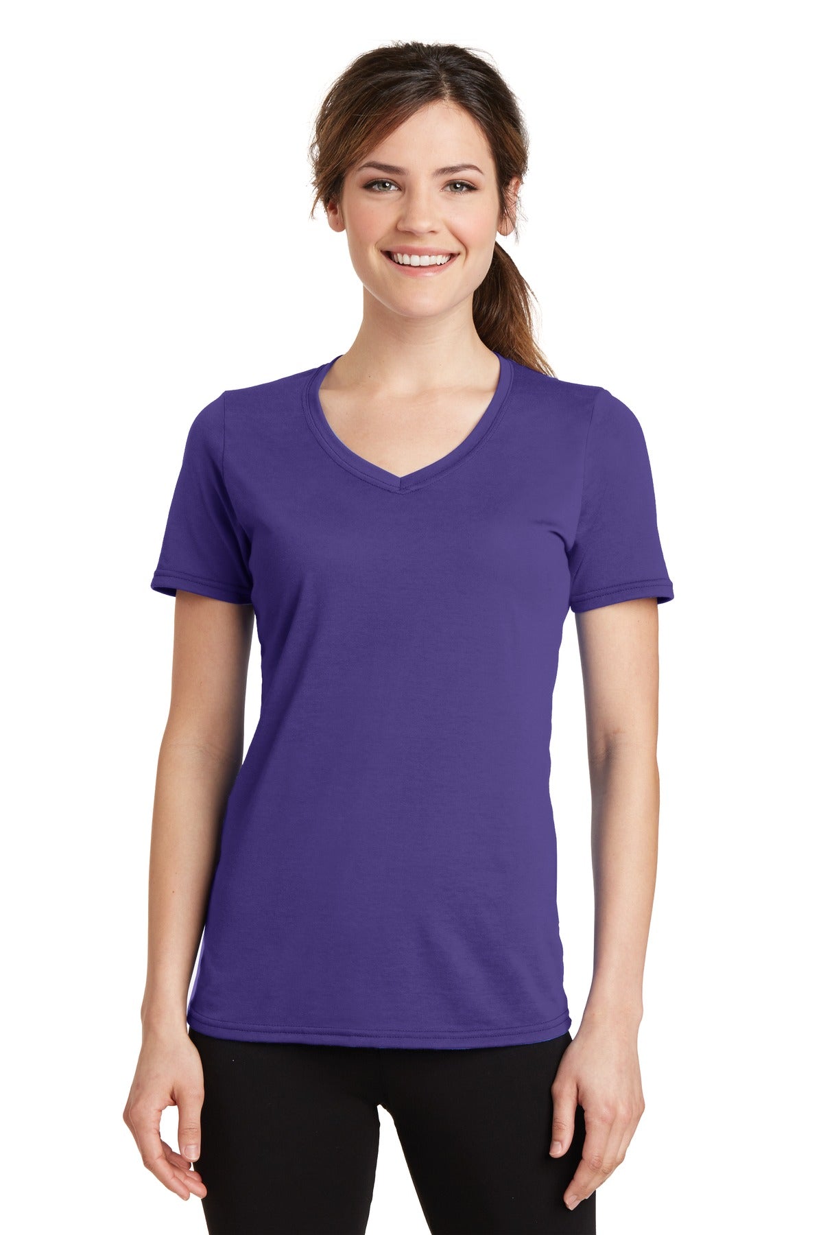 Port & Company® Women's Performance Blend V-Neck Tee