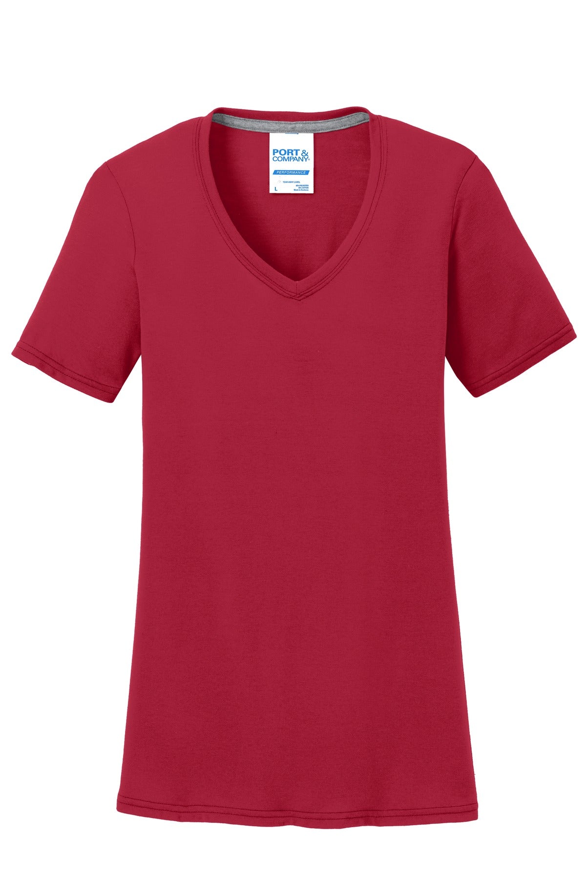 Port & Company® Women's Performance Blend V-Neck Tee
