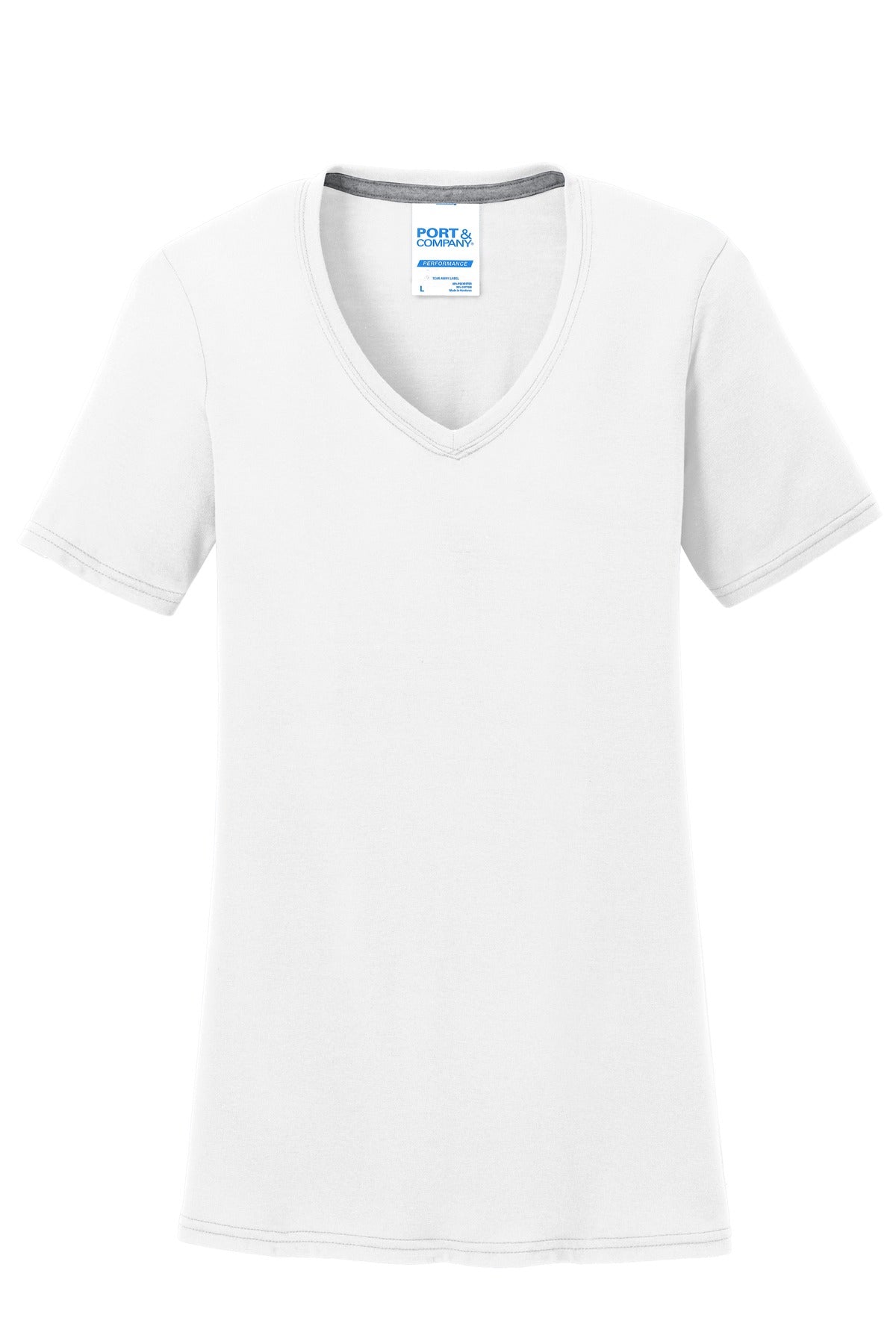 Port & Company® Women's Performance Blend V-Neck Tee