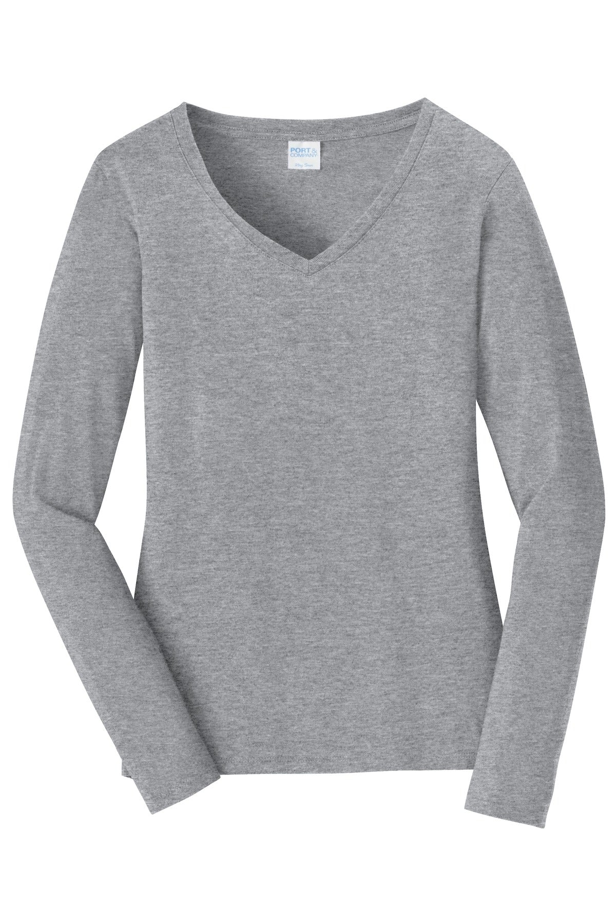 Port & Company® Women's Long Sleeve Fan Favorite V-Neck Tee