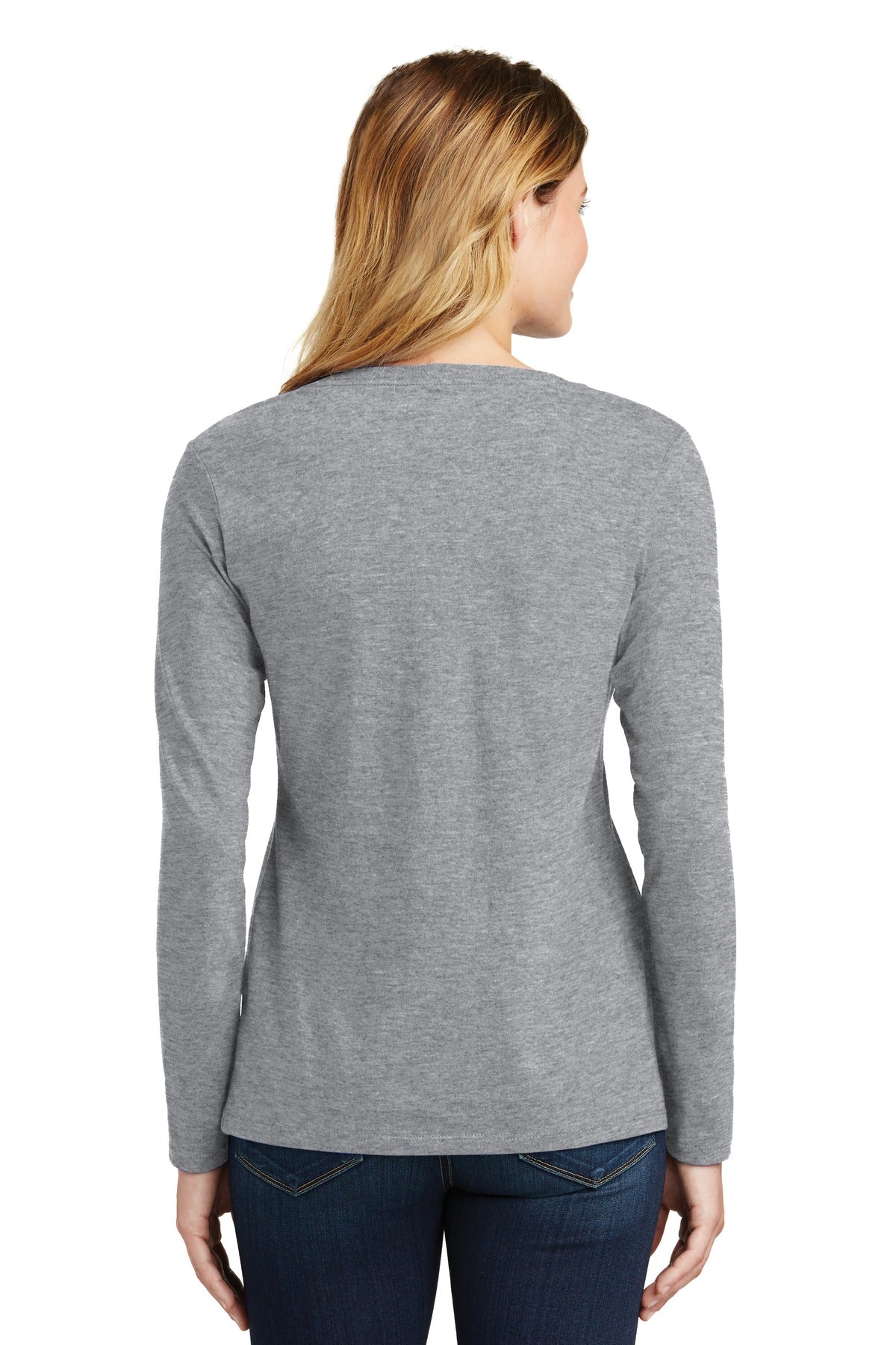 Port & Company® Women's Long Sleeve Fan Favorite V-Neck Tee