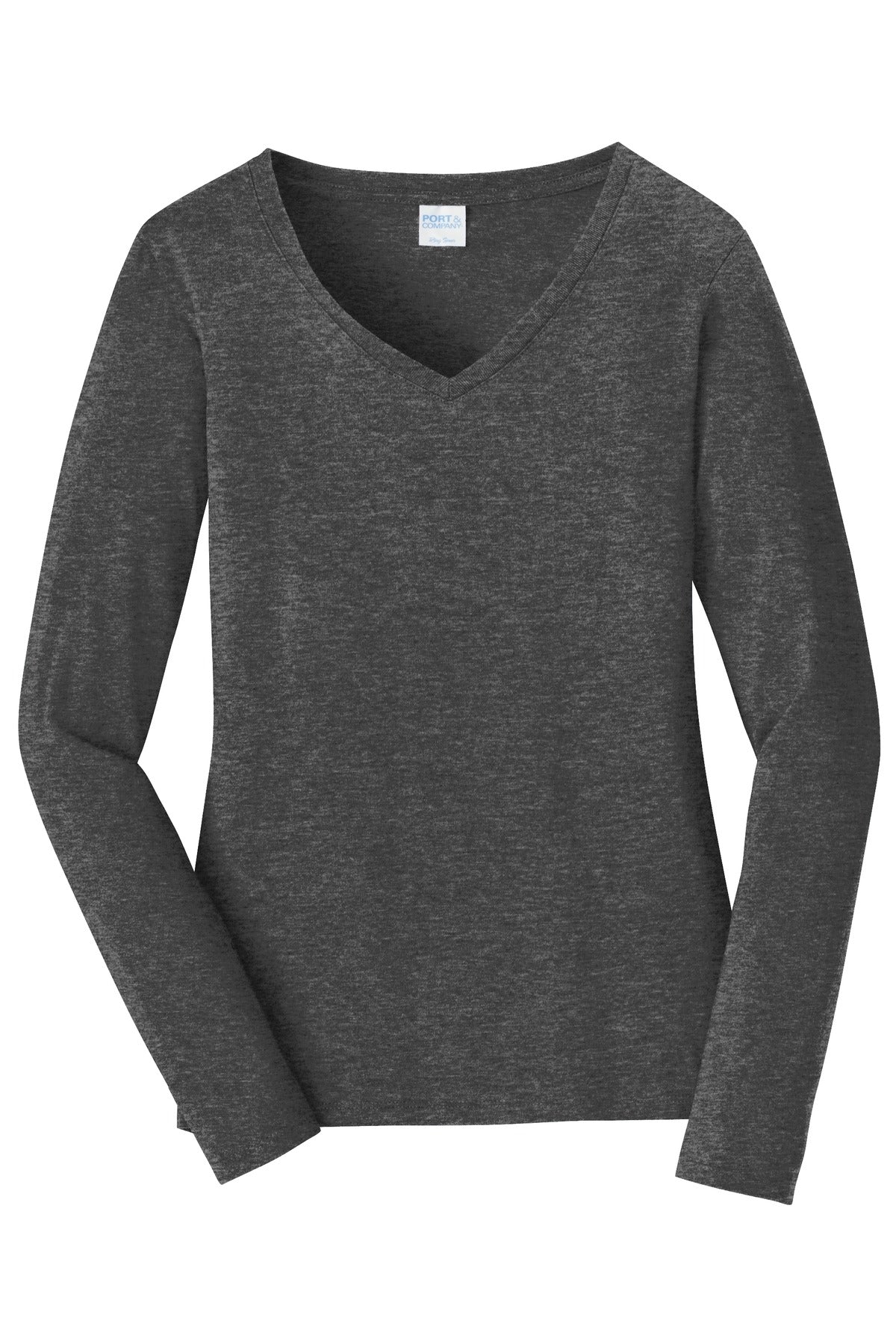 Port & Company® Women's Long Sleeve Fan Favorite V-Neck Tee