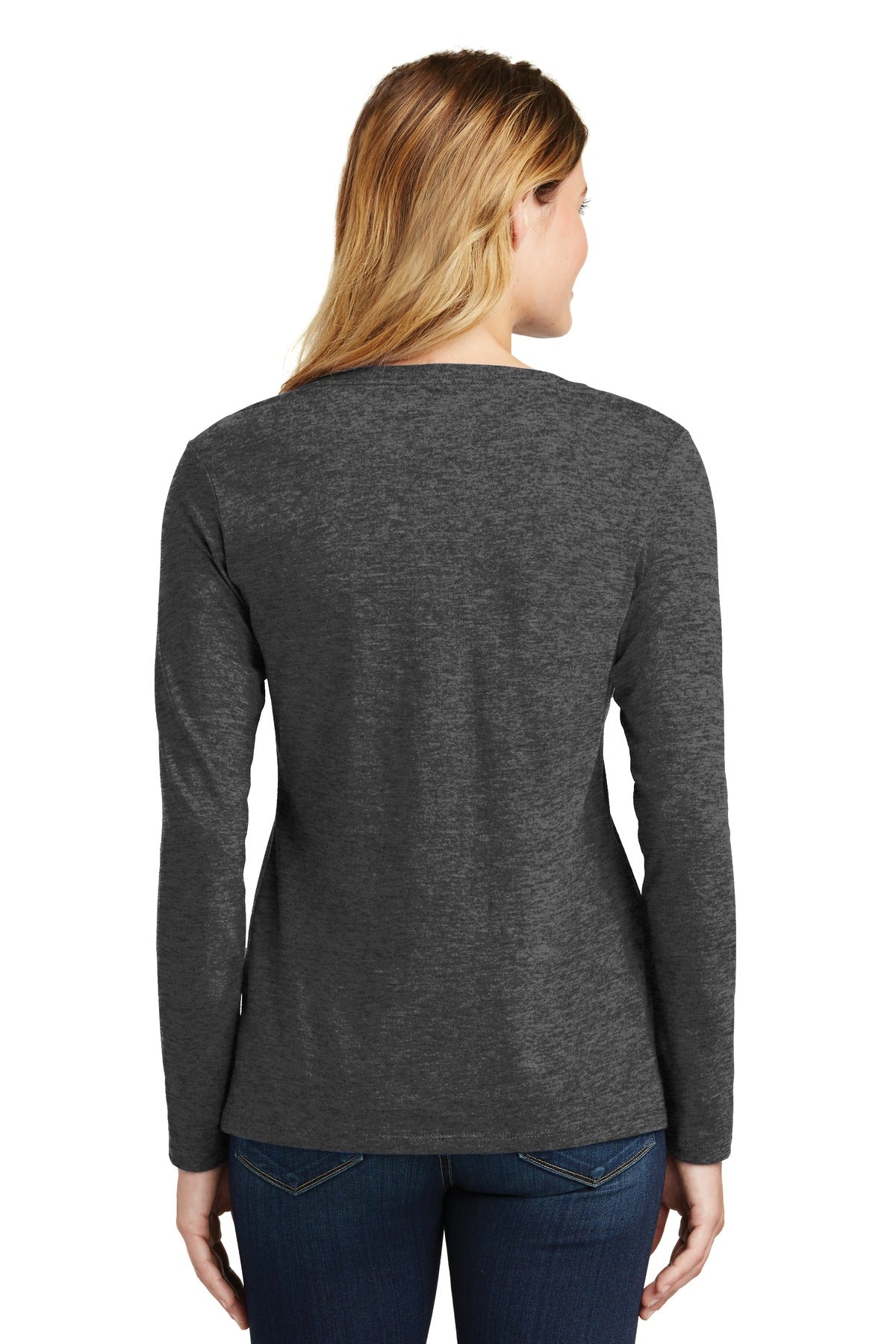 Port & Company® Women's Long Sleeve Fan Favorite V-Neck Tee