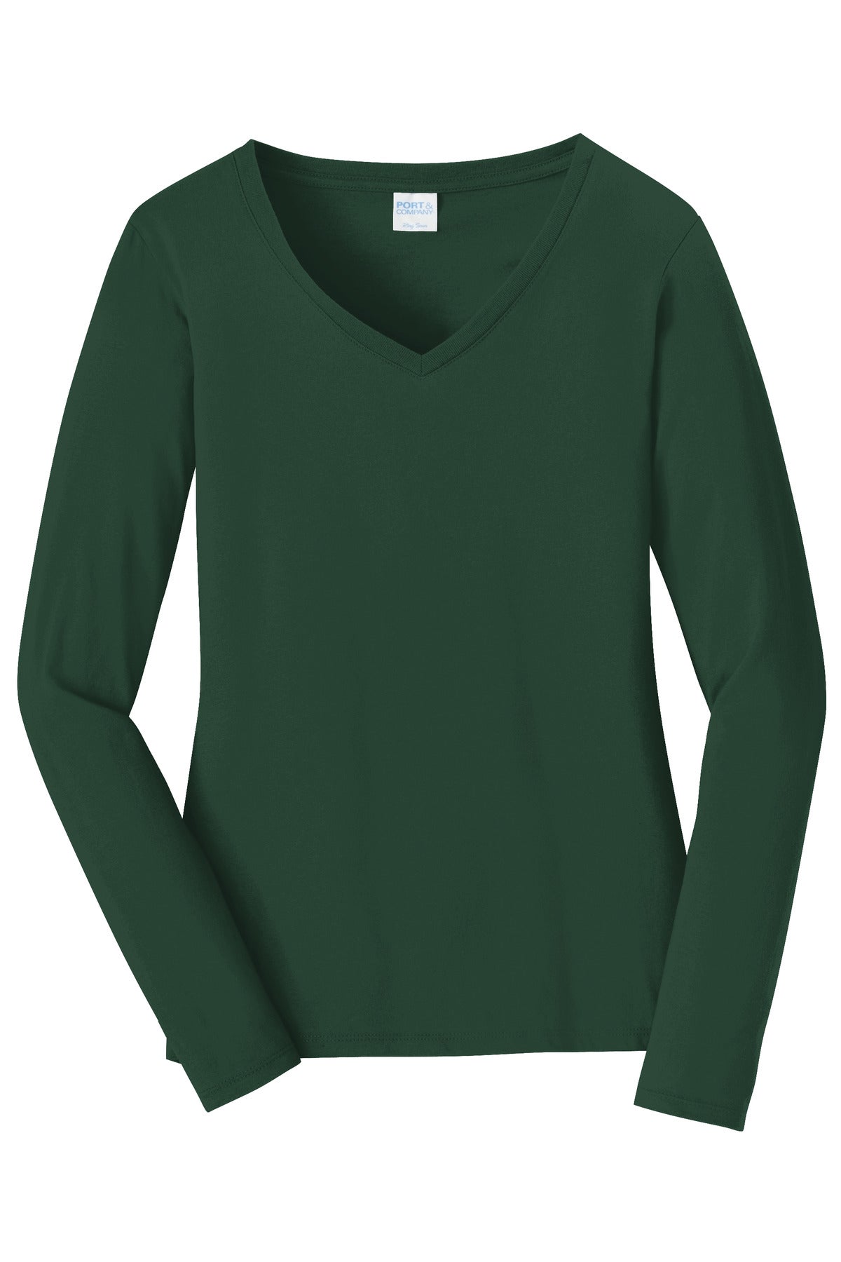 Port & Company® Women's Long Sleeve Fan Favorite V-Neck Tee