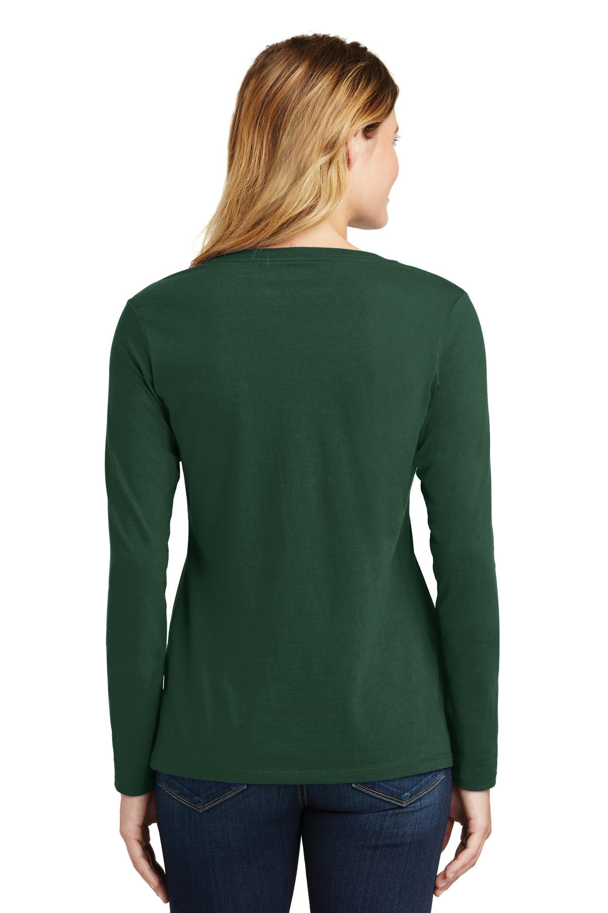 Port & Company® Women's Long Sleeve Fan Favorite V-Neck Tee